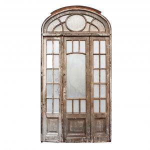 Salvaged Antique Arched Entry Set-0