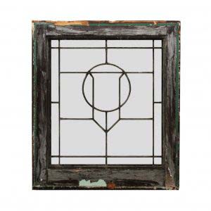 Antique Arts & Crafts American Leaded Glass Window-0