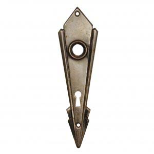 Antique Art Deco Door Plates in Nickel, c. 1920-0