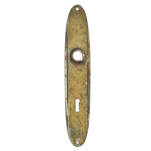 DISCONTINUED-DECO STYLE DRAWER PULL POLISHED CAST BRASS  1900-1950  B0684