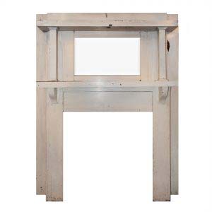 Reclaimed Antique Mantel with Beveled Mirror, c.1900