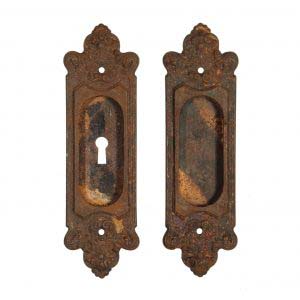 Antique “Truro” Pocket Door Plates by Sargent, c. 1905-0