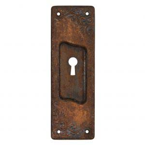 Antique “Lyons” Pocket Door Plates by US Steel Lock Company-0