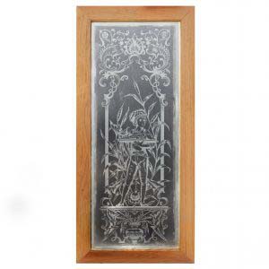 Antique American Acid-Etched Figural Window-0