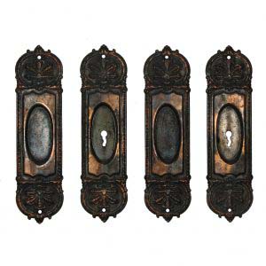 Antique "De Bercy" Pocket Door Plate Pairs by Russell & Erwin, c. 1890-0