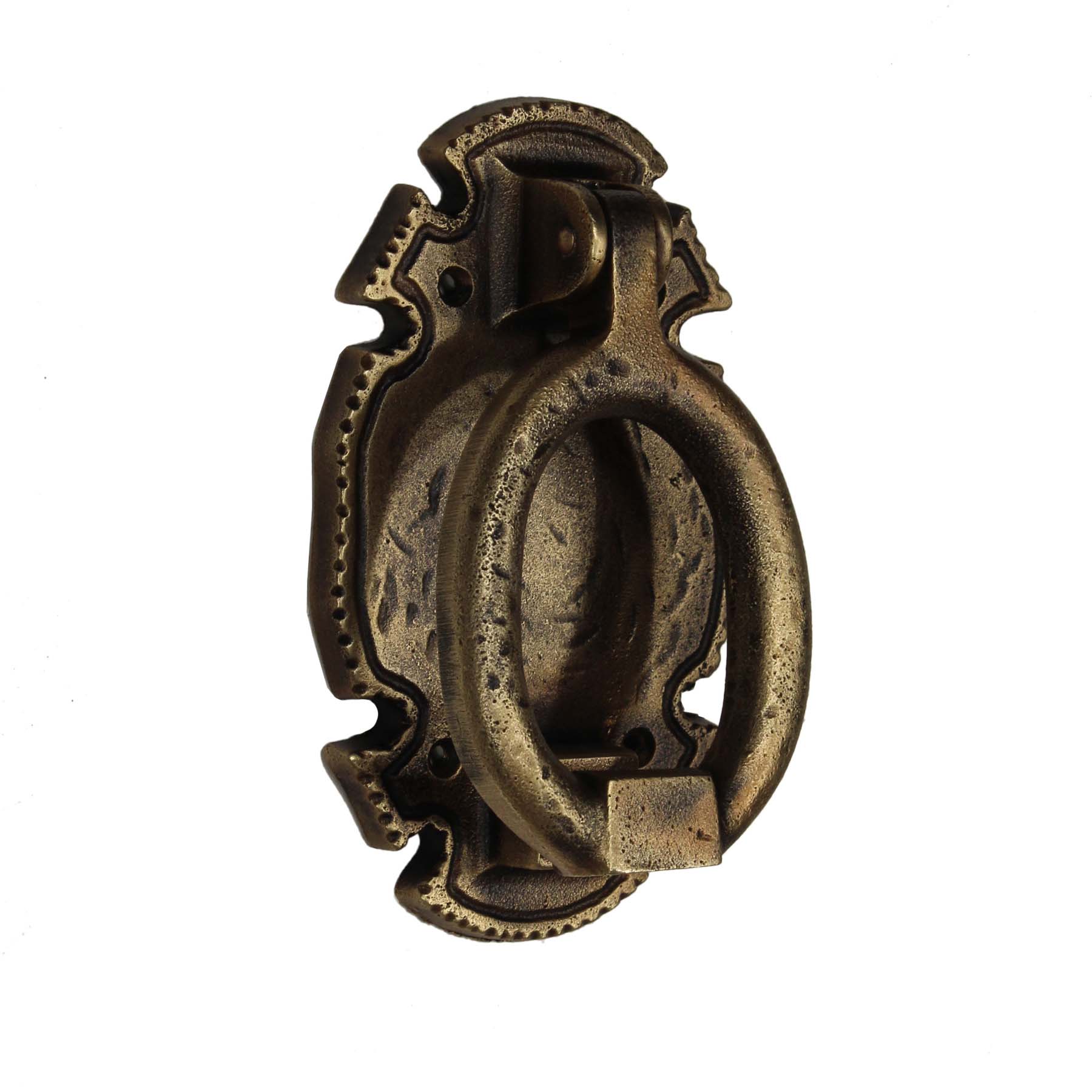 SOLD Antique Hammered Bronze Door Knocker, C. 1930-0