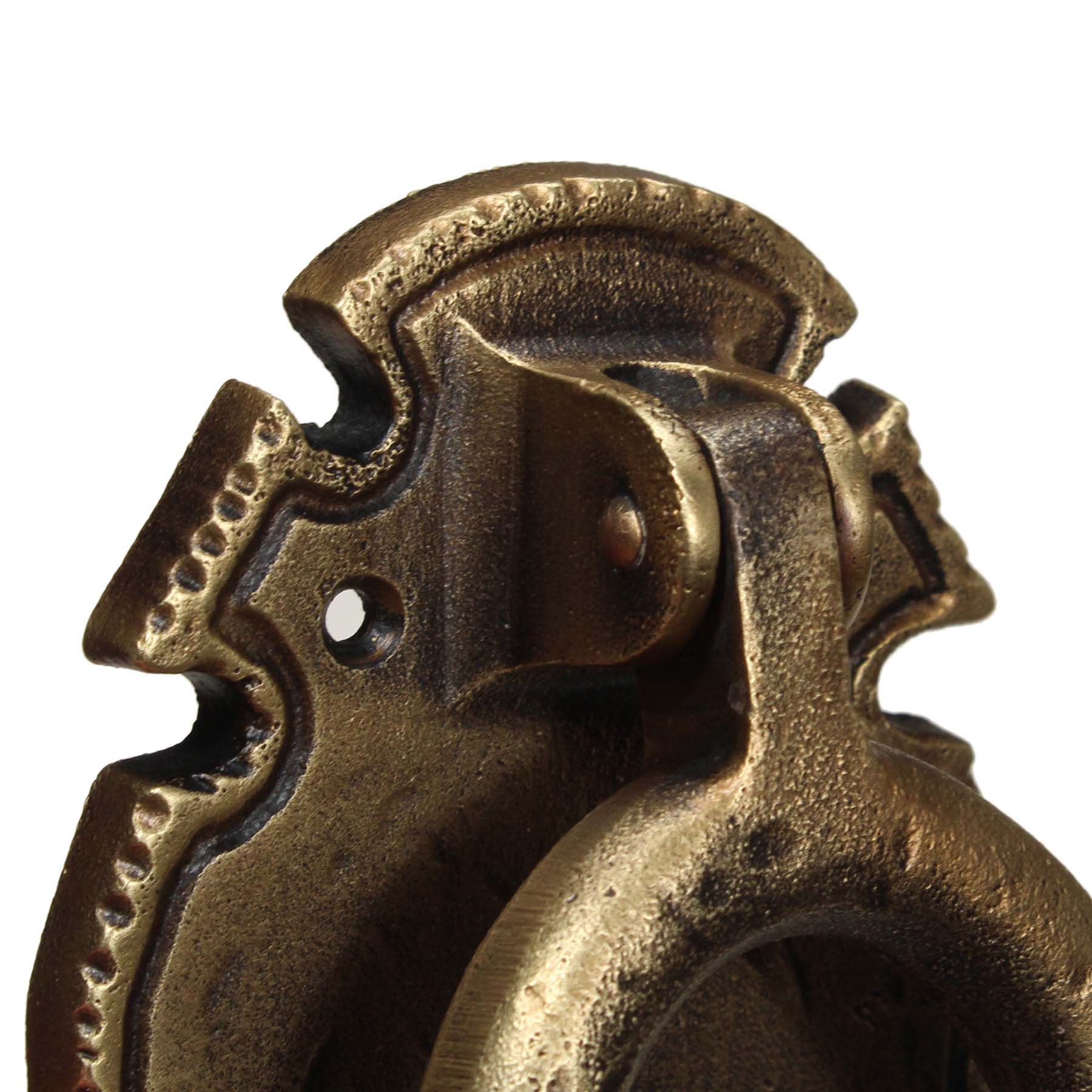 SOLD Antique Hammered Bronze Door Knocker, C. 1930-63686