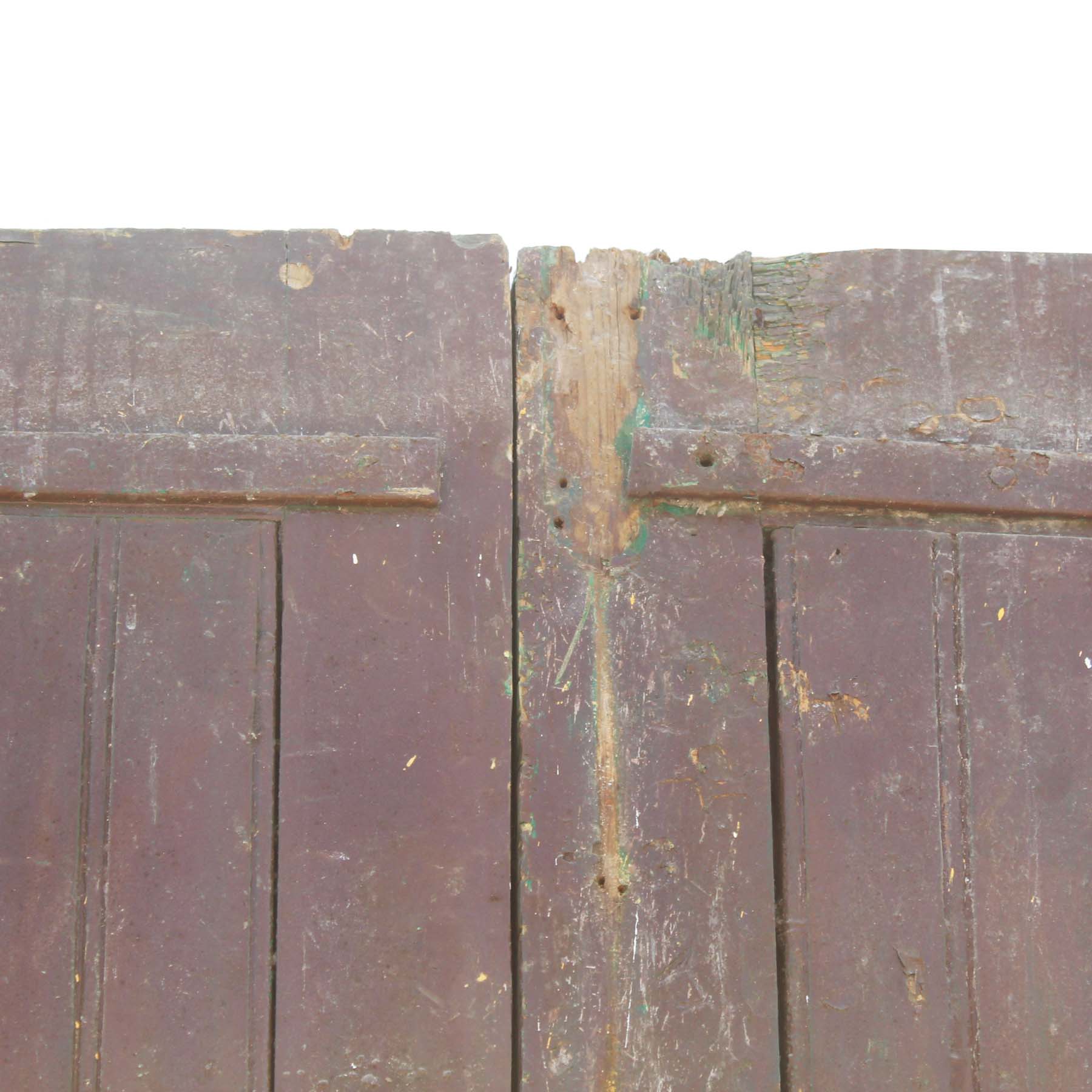 Old Salvaged Wood Door Pair from France, 19th Century-63670