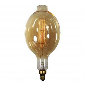 Reproduction Edison Light Bulb, Oval “Squirrel Cage” Style