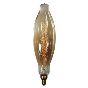 Reproduction Edison Light Bulb, Oblong “Helix” Style-0