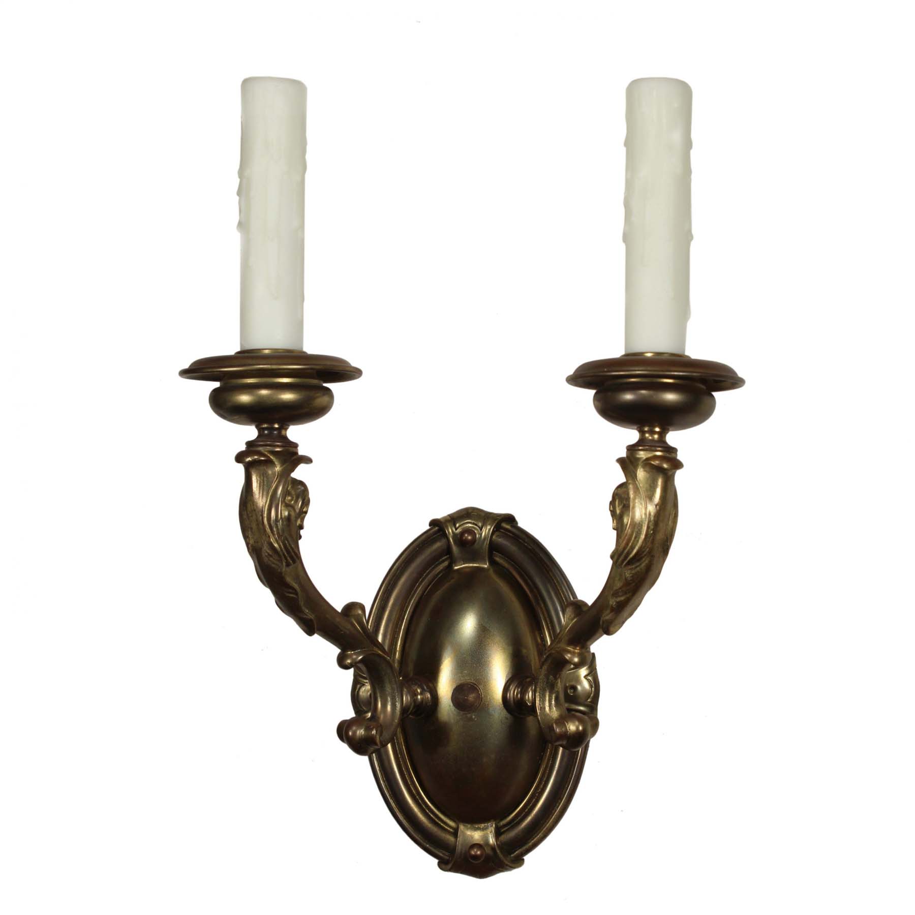 Antique Neoclassical Style Bronze Figural Sconce Pairs by E.F Caldwell-64328