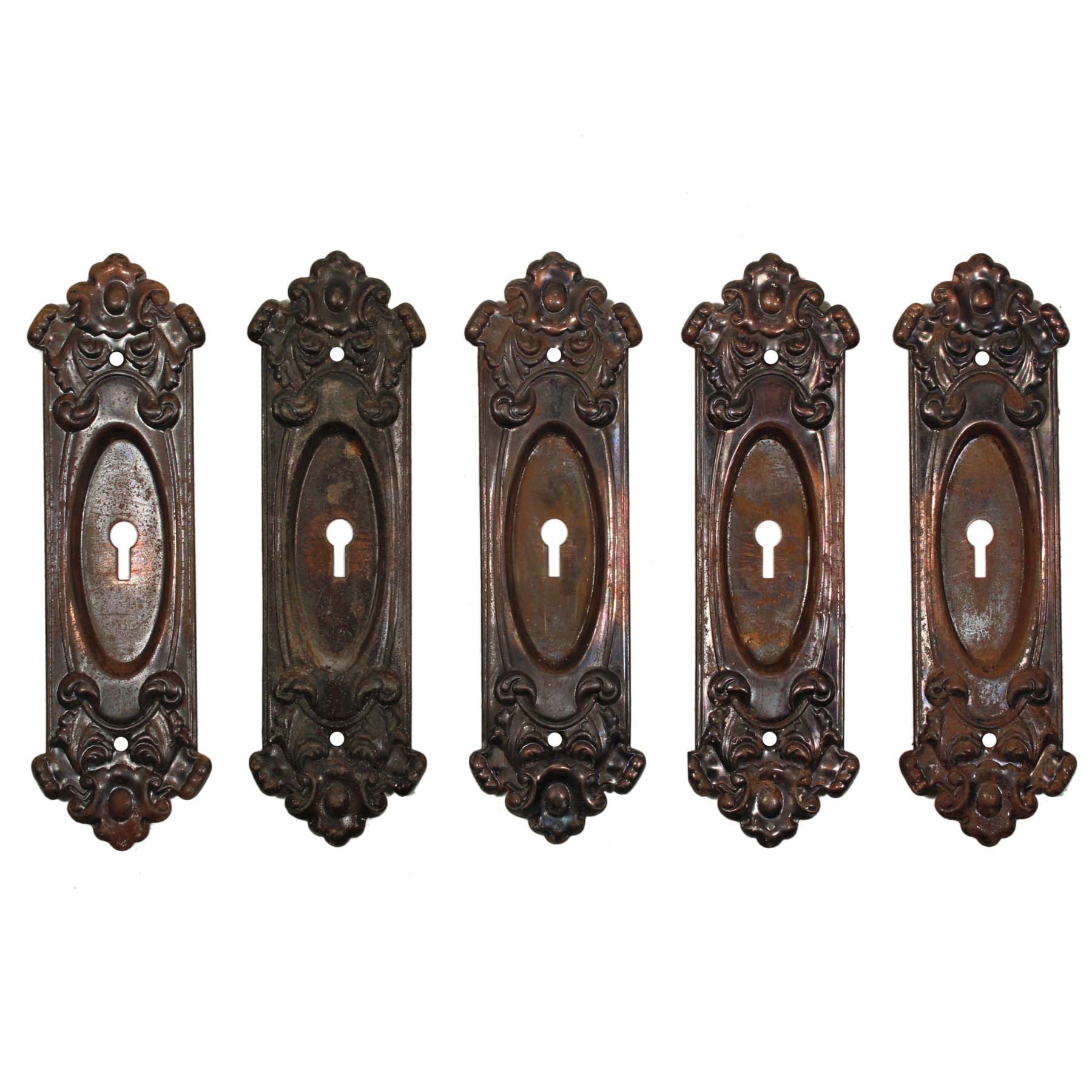 Antique "Elba” Pocket Door Plates by Reading Hardware, c. 1910-64726