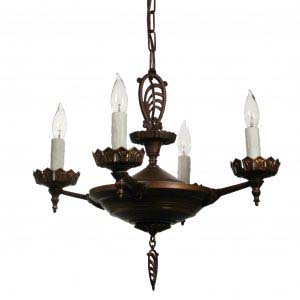 Antique Art Deco Chandelier, c. 1930-0