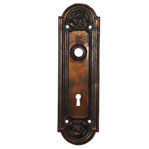 Antique Neoclassical Arched Door Plates, "Nubian" by Yale & Towne, c. 1910-0