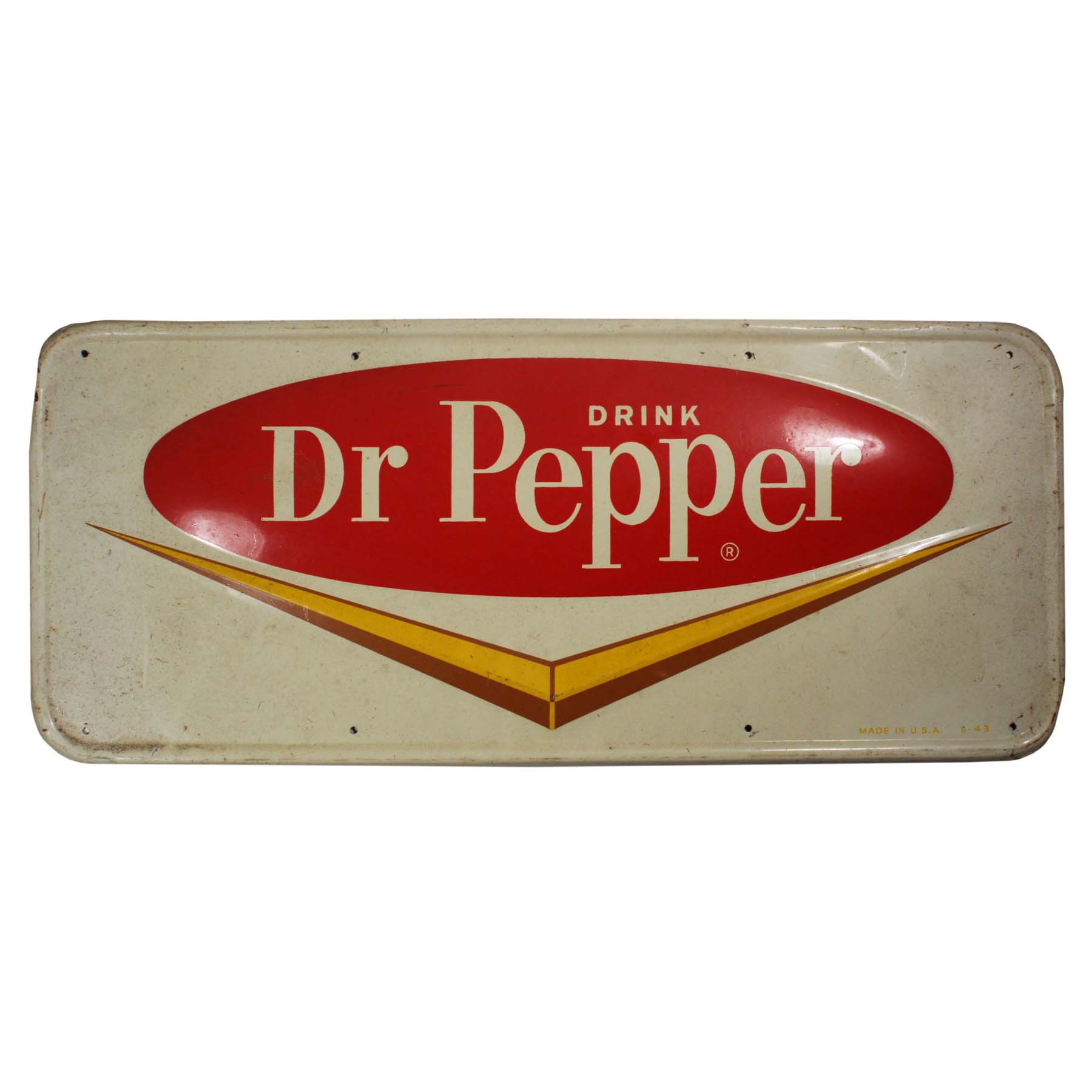 SOLD Vintage “Drink Dr. Pepper” Sign, c. 1943-0
