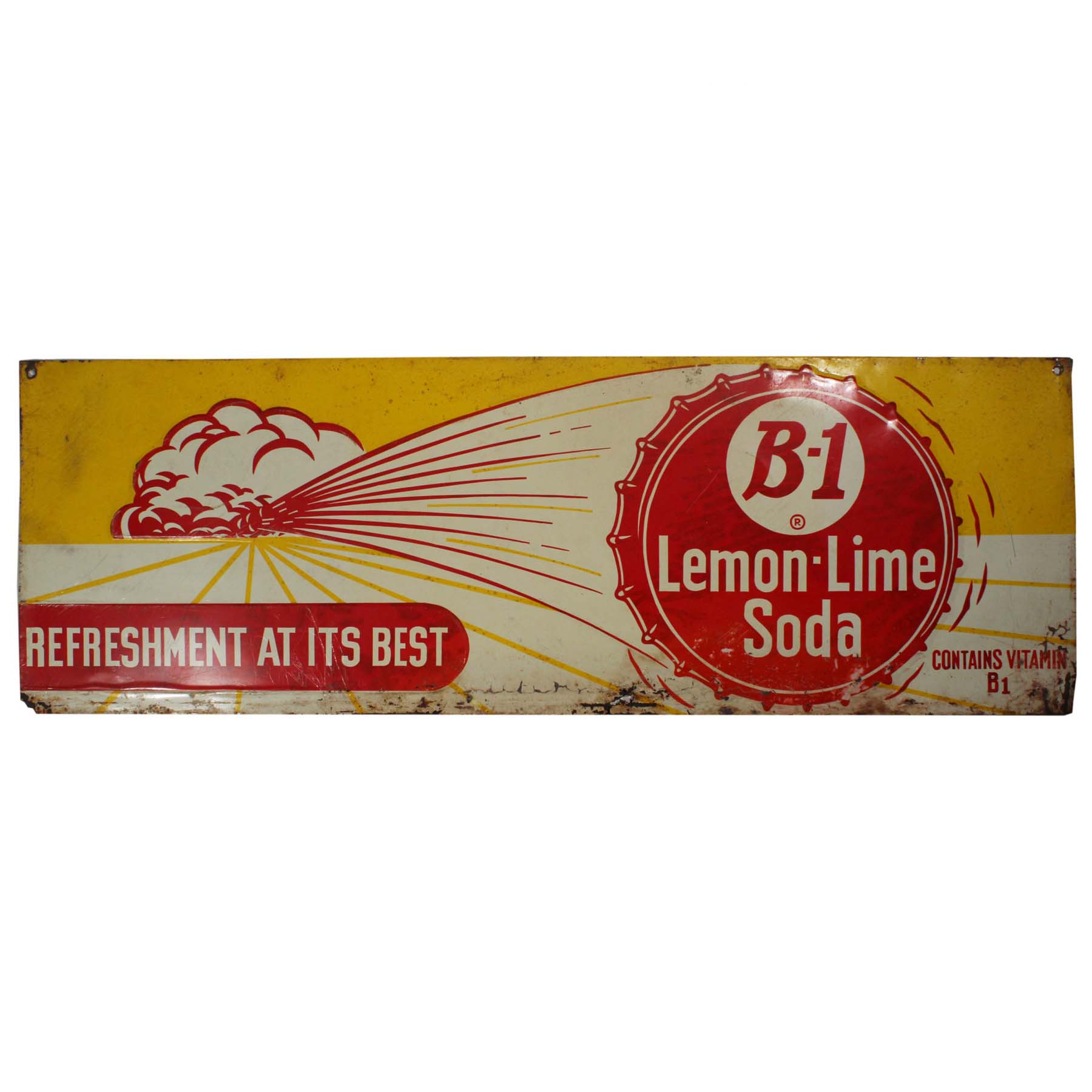 SOLD Vintage “Lemon Lime Soda” Sign, c. 1943-0