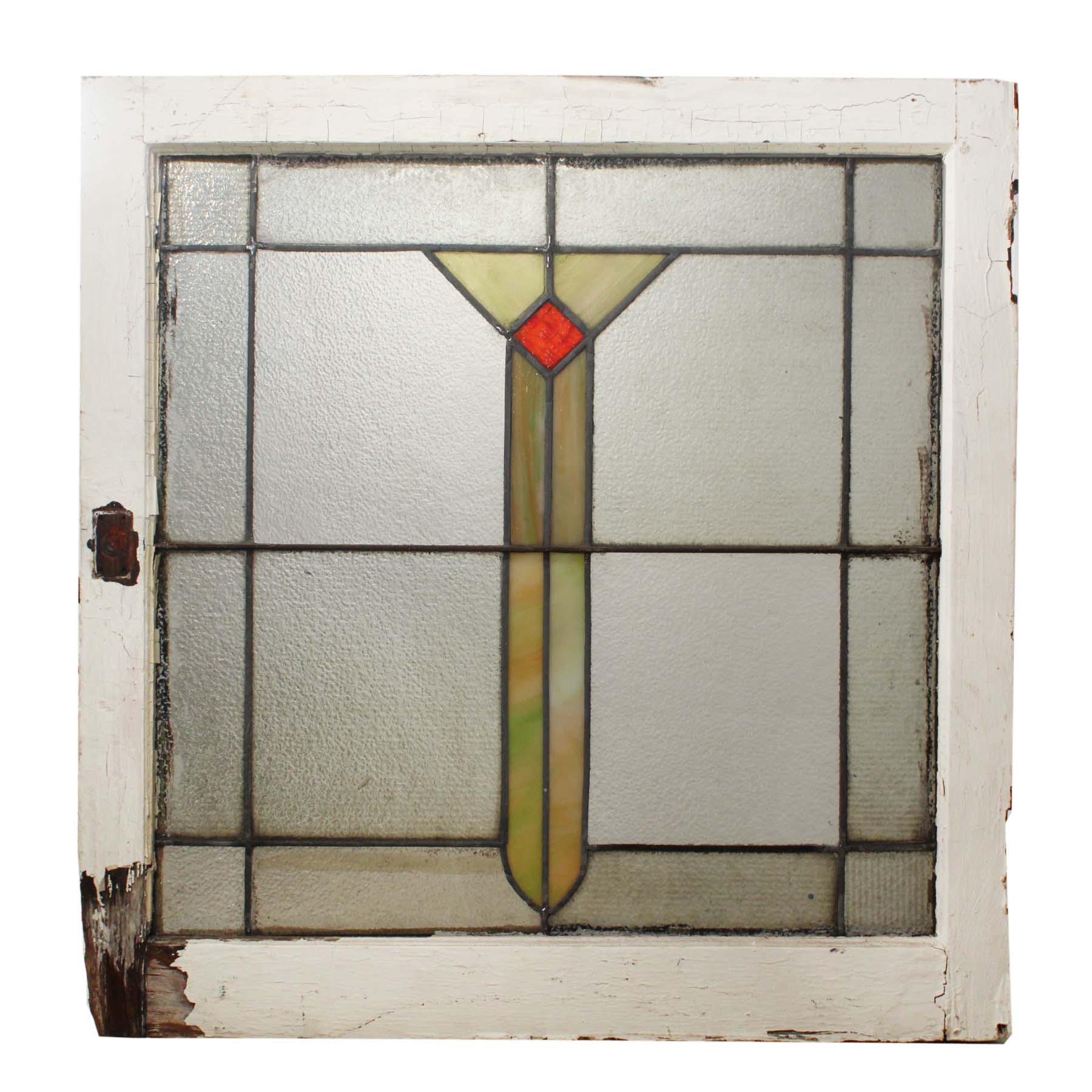 Antique American Arts & Crafts Stained Glass Window -66929