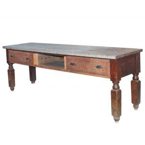 Antique Farmhouse 7’8” Table, c. 1880-0