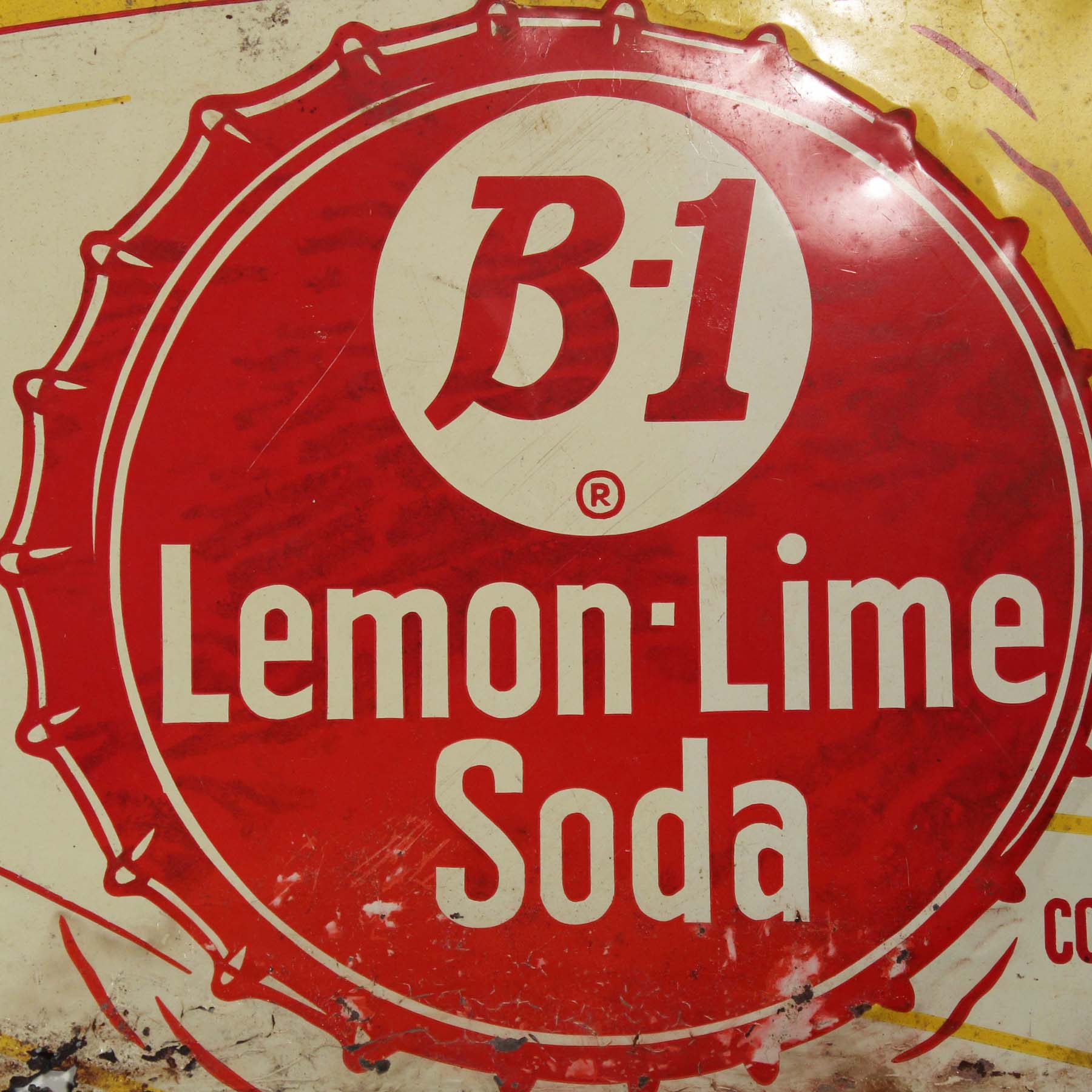 SOLD Vintage “Lemon Lime Soda” Sign, c. 1943-67008