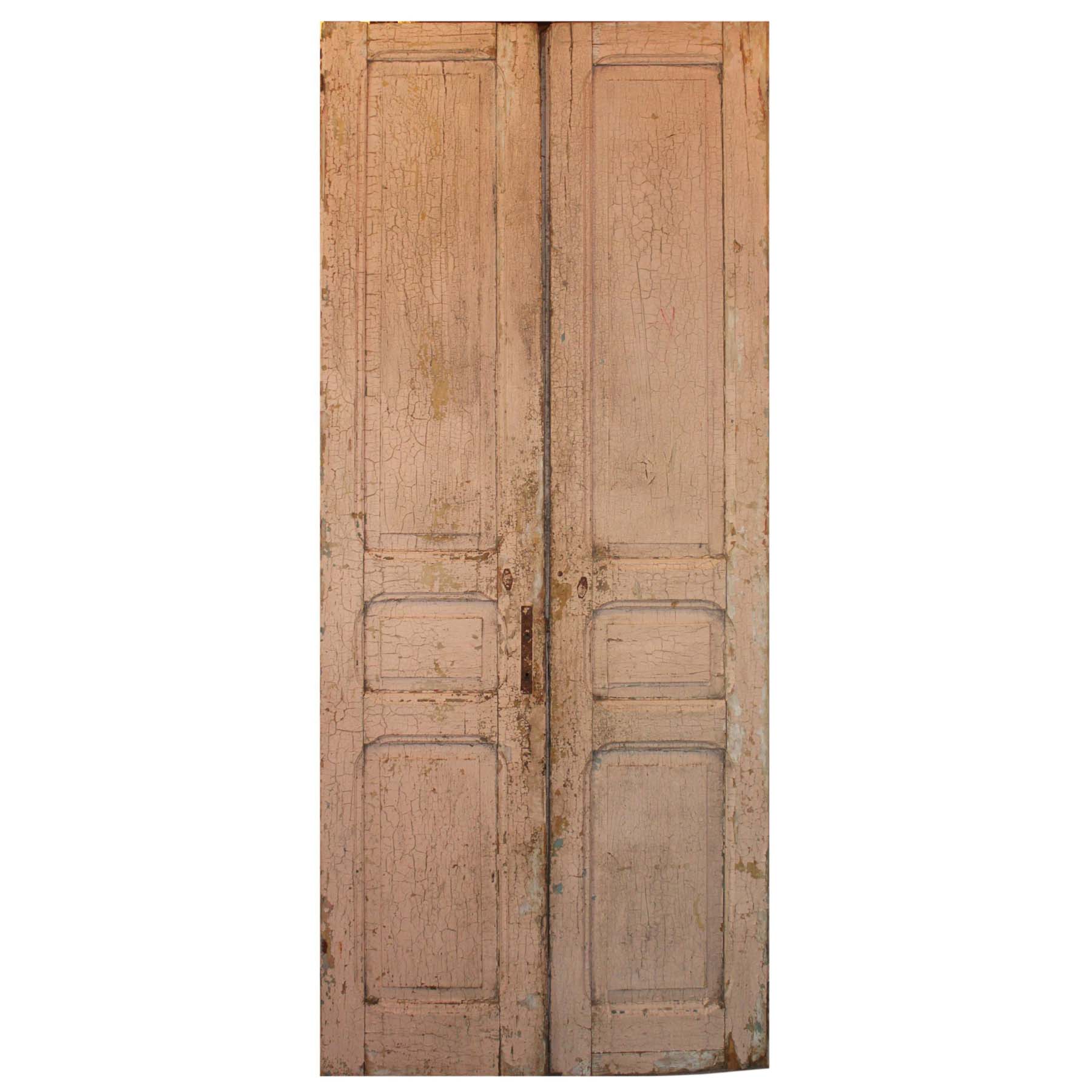 SOLD Salvaged French Colonial 40” Solid Wood Door Pair-67028
