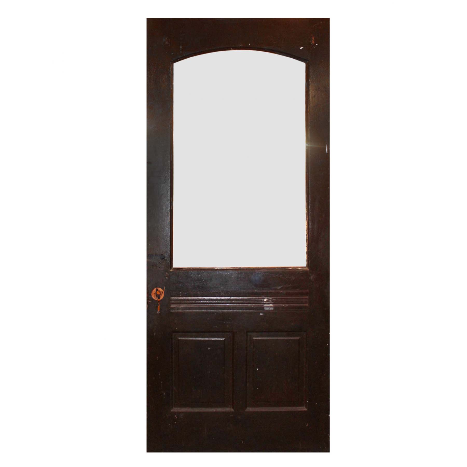 SOLD Reclaimed 36” Antique Eastlake Door with Arched Window, Late 19th Century-67034