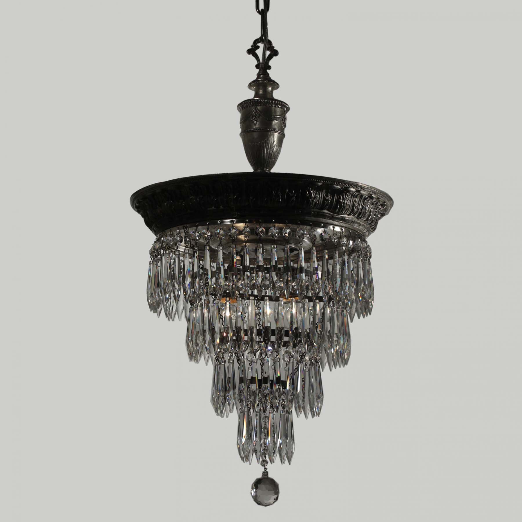 SOLD Antique Adam Style Wedding Cake Chandelier, Early 1900s-67070