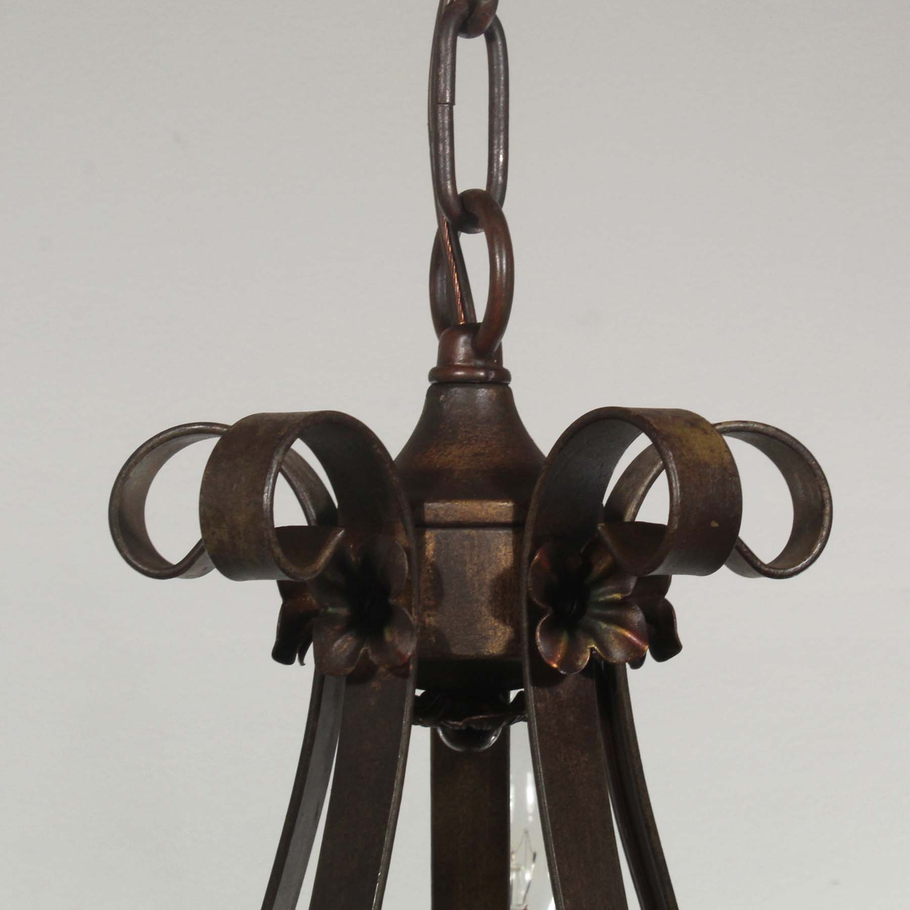 Antique Wrought Iron Five-Light Chandelier-67088