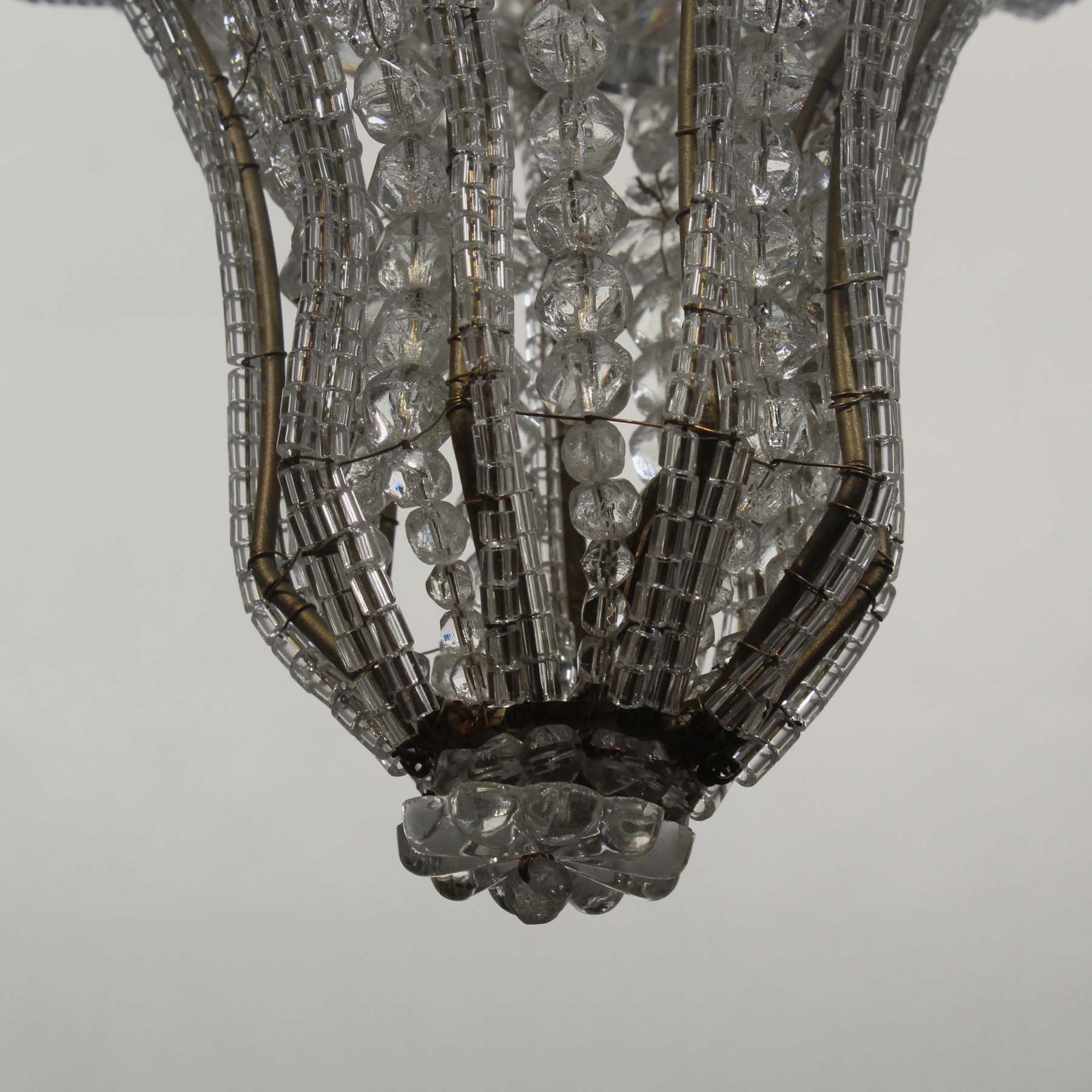 SOLD Vintage Italian Glass Beaded Chandelier-67062