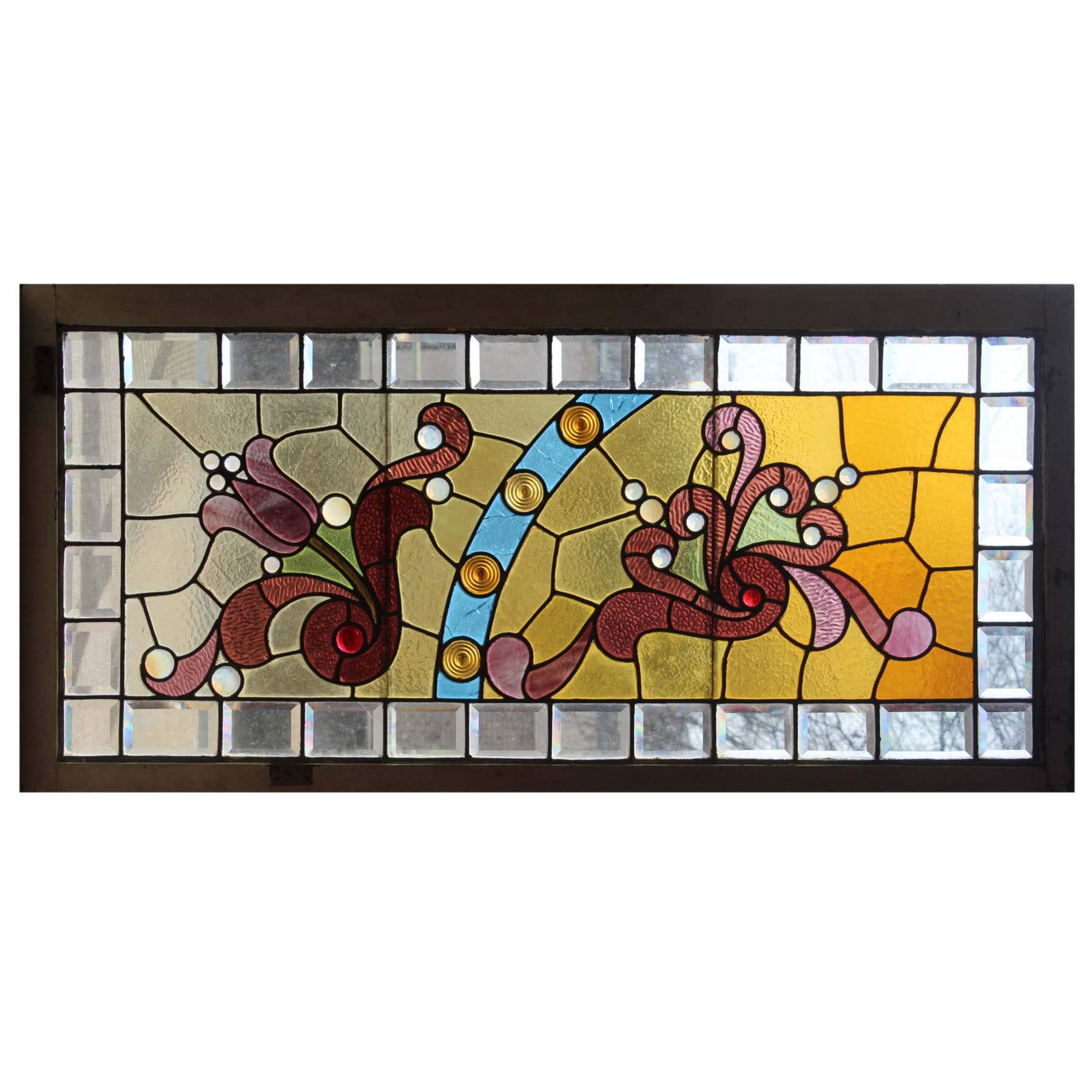 SOLD Rare Antique American Stained Glass Window, Early 1900s-67292