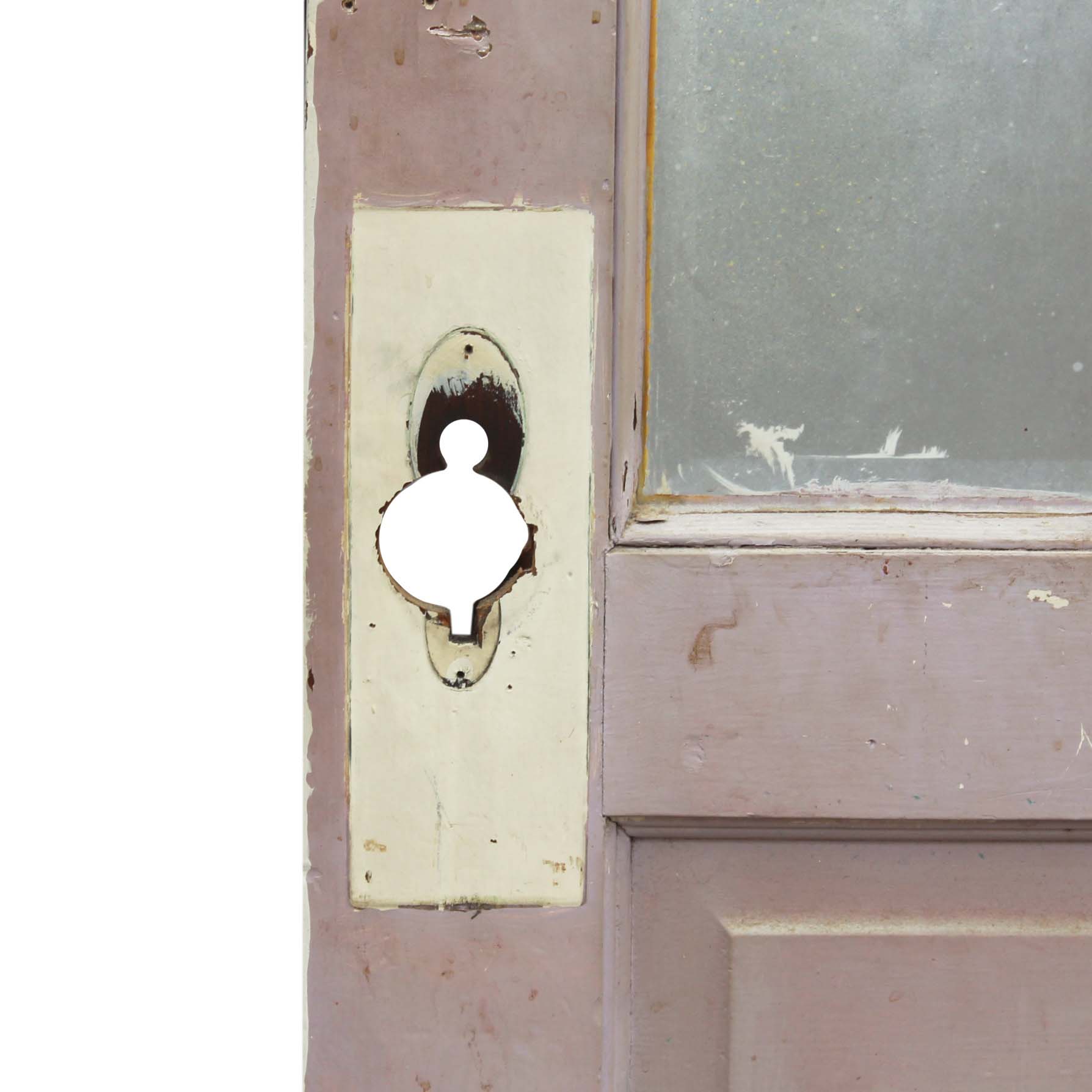 SOLD Antique 28” Arched Door with Beveled Glass -67252