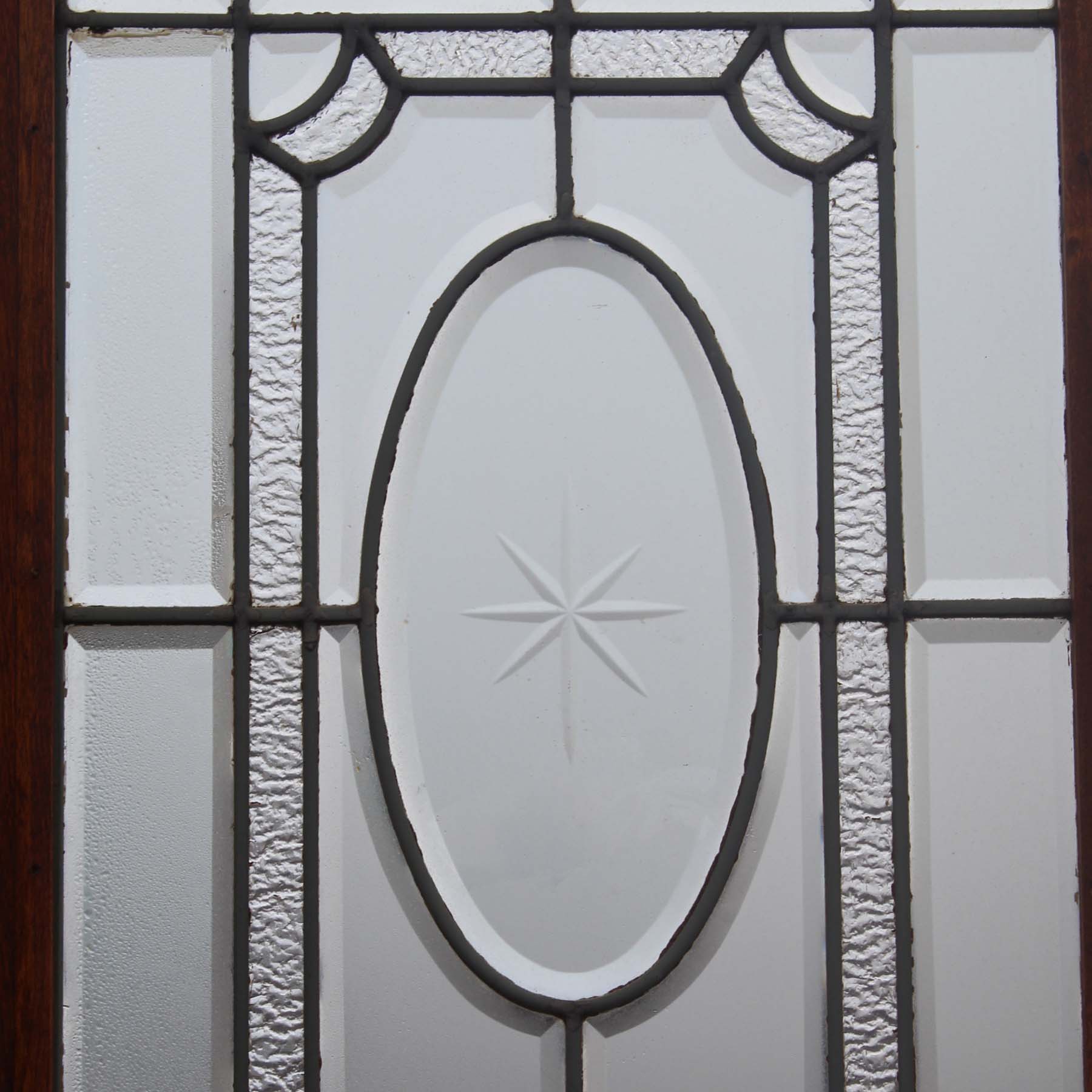Antique 31” Door with Beveled Glass and Hand-Cut Star-67276
