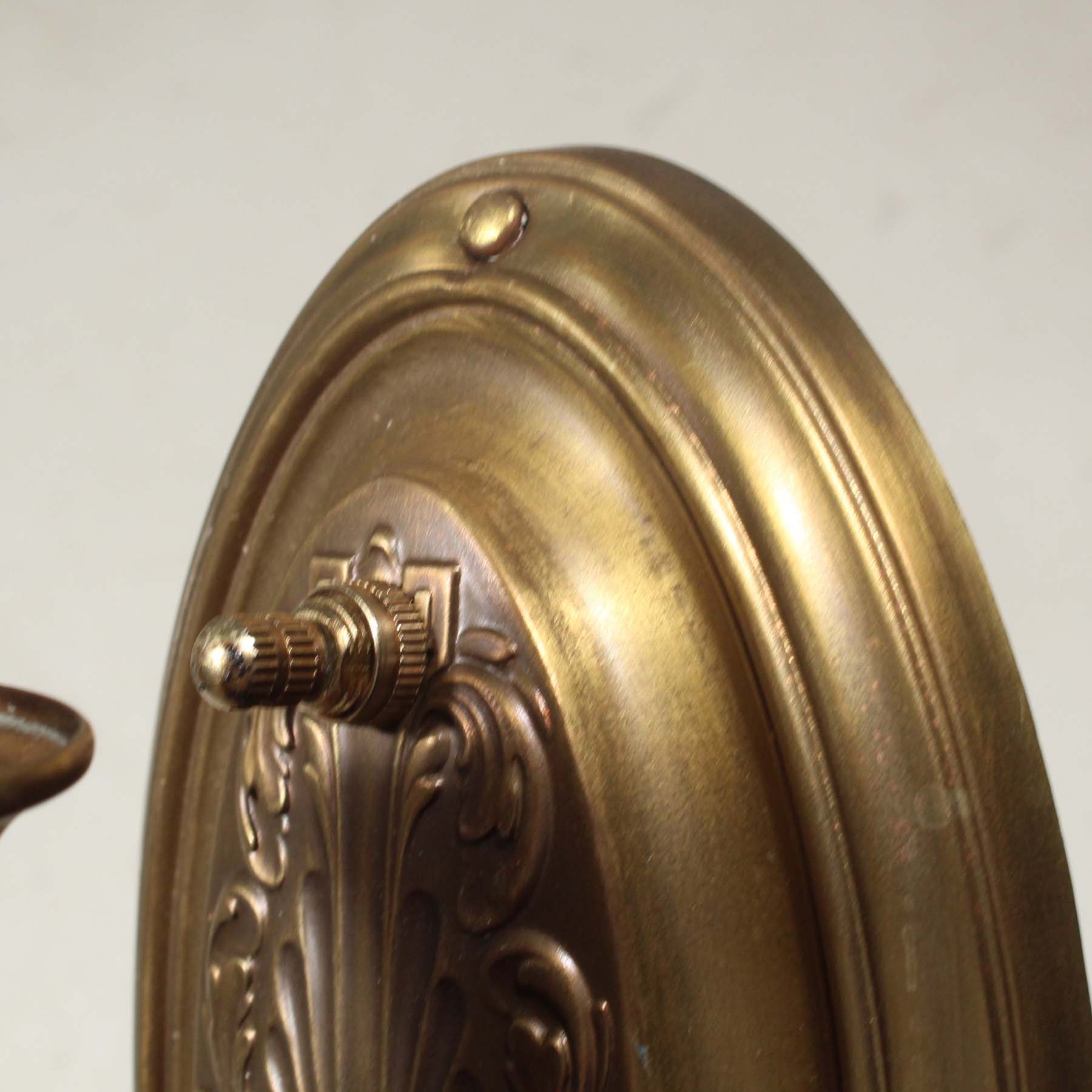 Antique Brass Neoclassical One Arm Sconce Pair, c. 1920-67298
