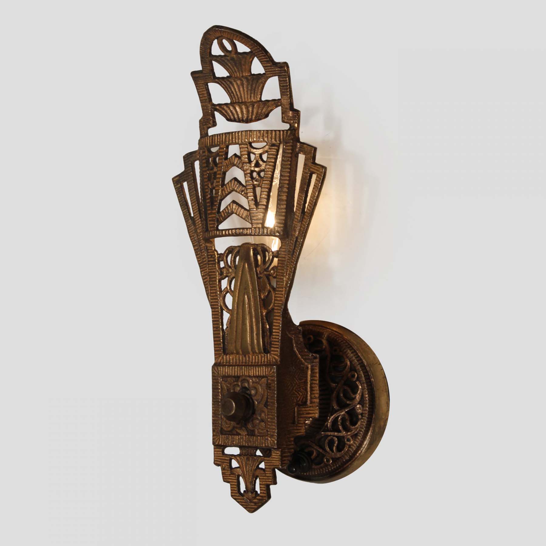 SOLD Art Deco Single-Arm Sconces, Antique Lighting-67351