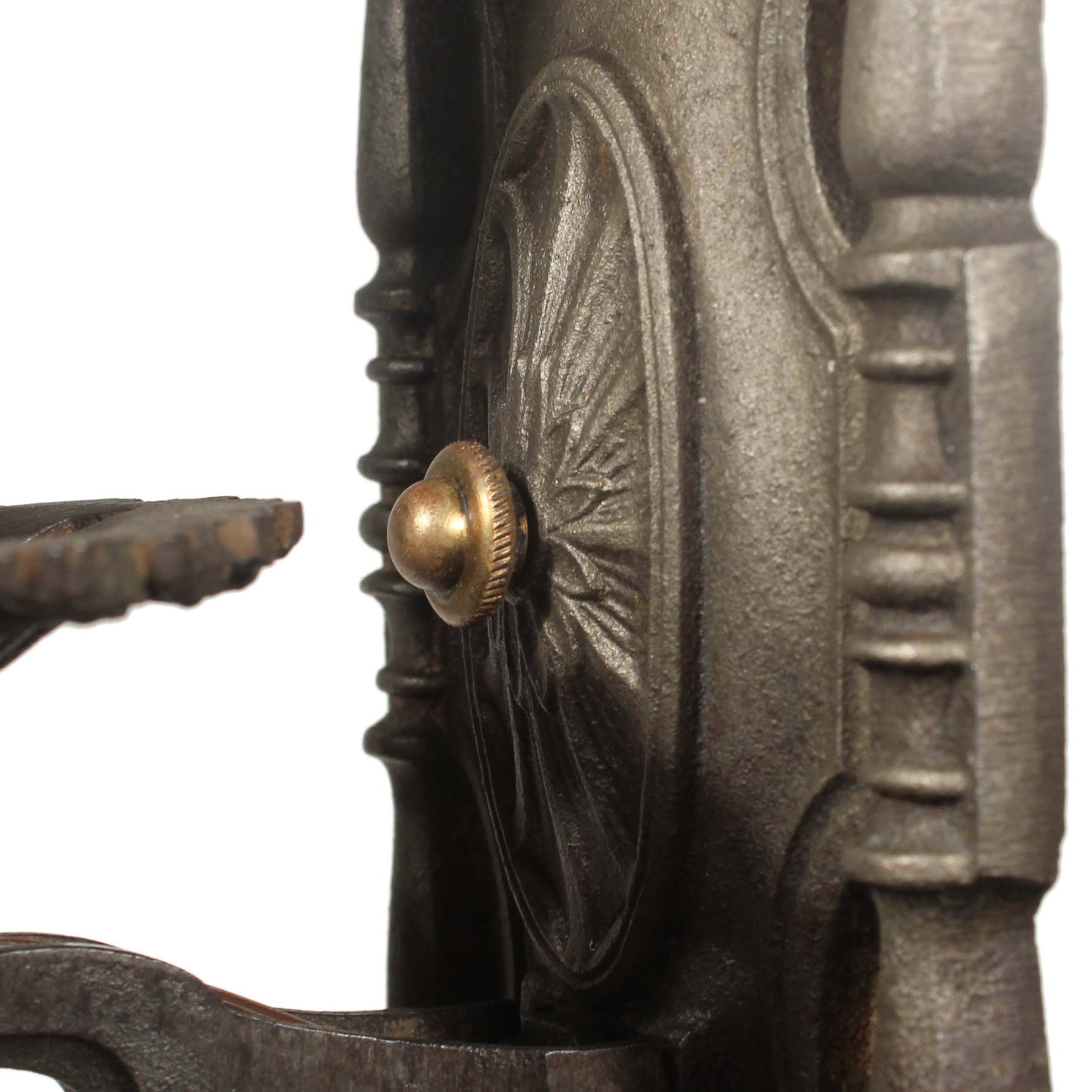 SOLD Pair of Single-Arm Cast Iron Sconces, Antique Lighting-67180