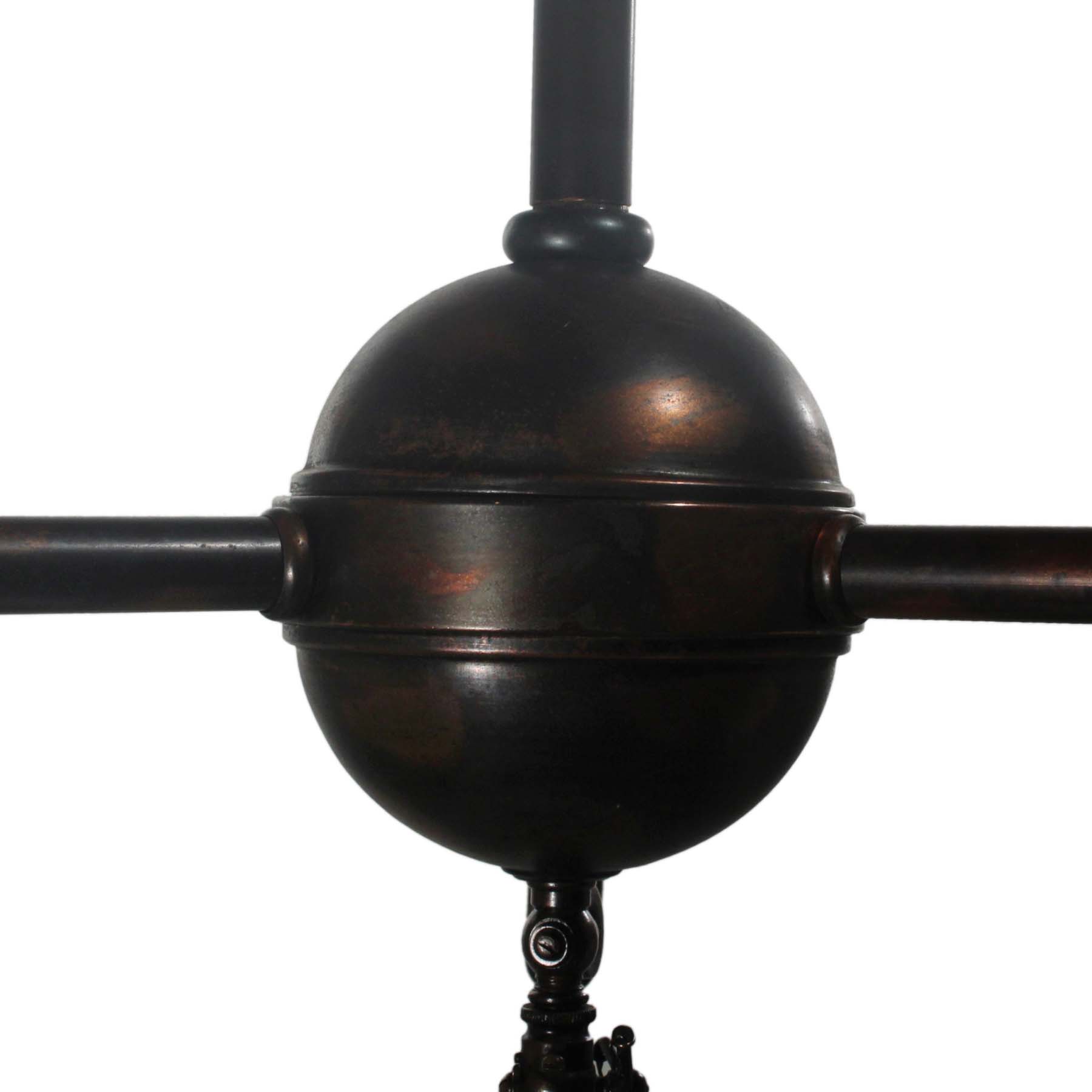 SOLD Antique Four-Light Chandeliers with Glass Globes, Early 1900’s-67230