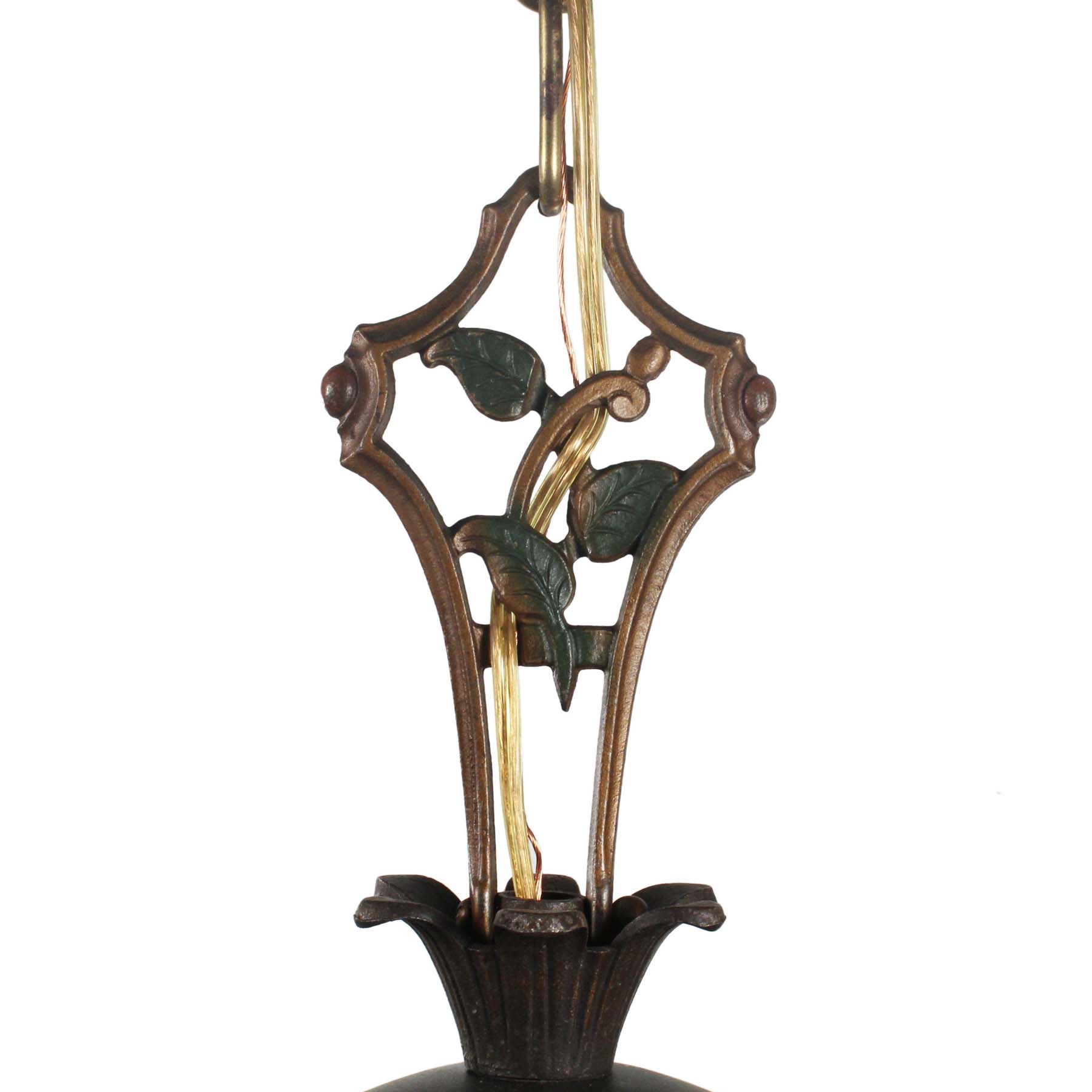 SOLD Antique Two Light Two-Tone Chandelier, c. 1930-67344