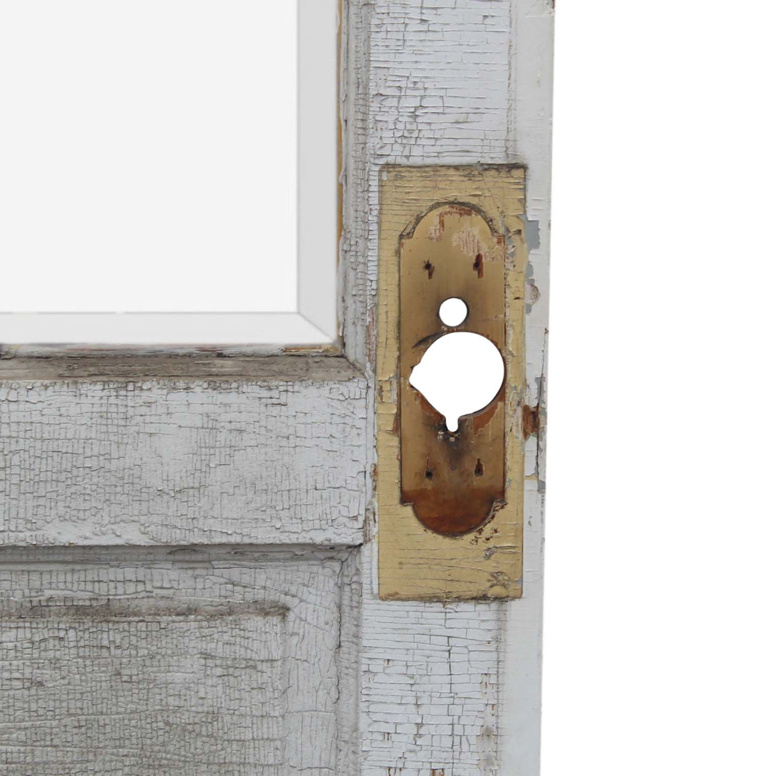 SOLD Antique 28” Arched Door with Beveled Glass -67254