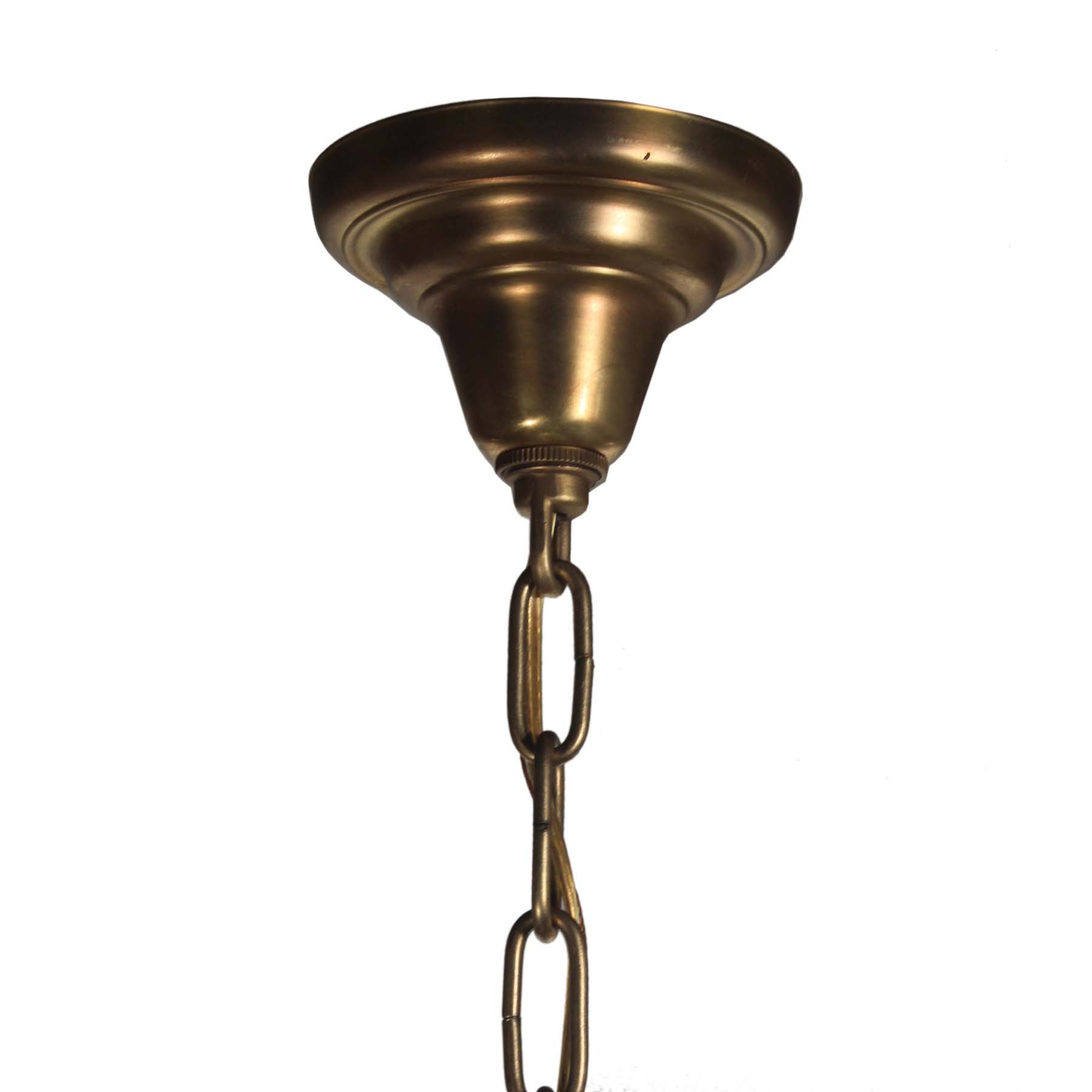 SOLD Antique Brass Schoolhouse Pendant Lights-67213