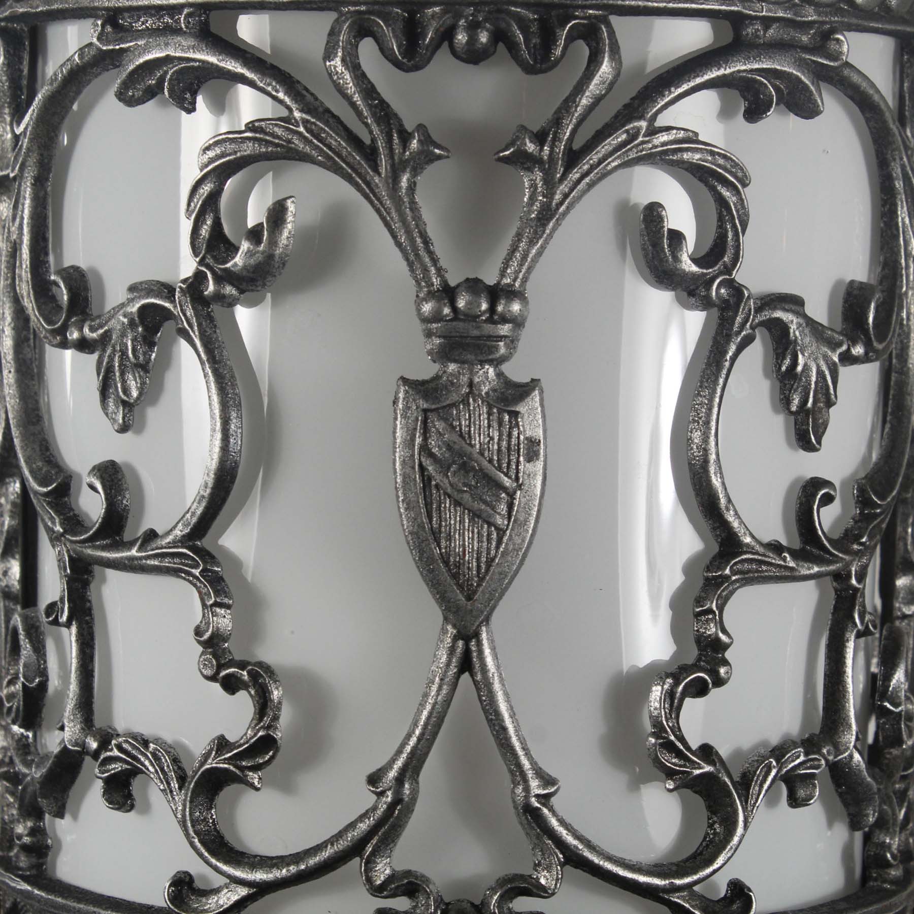SOLD Unusual Antique Figural Pendant Light with Shields & Dragons-67393