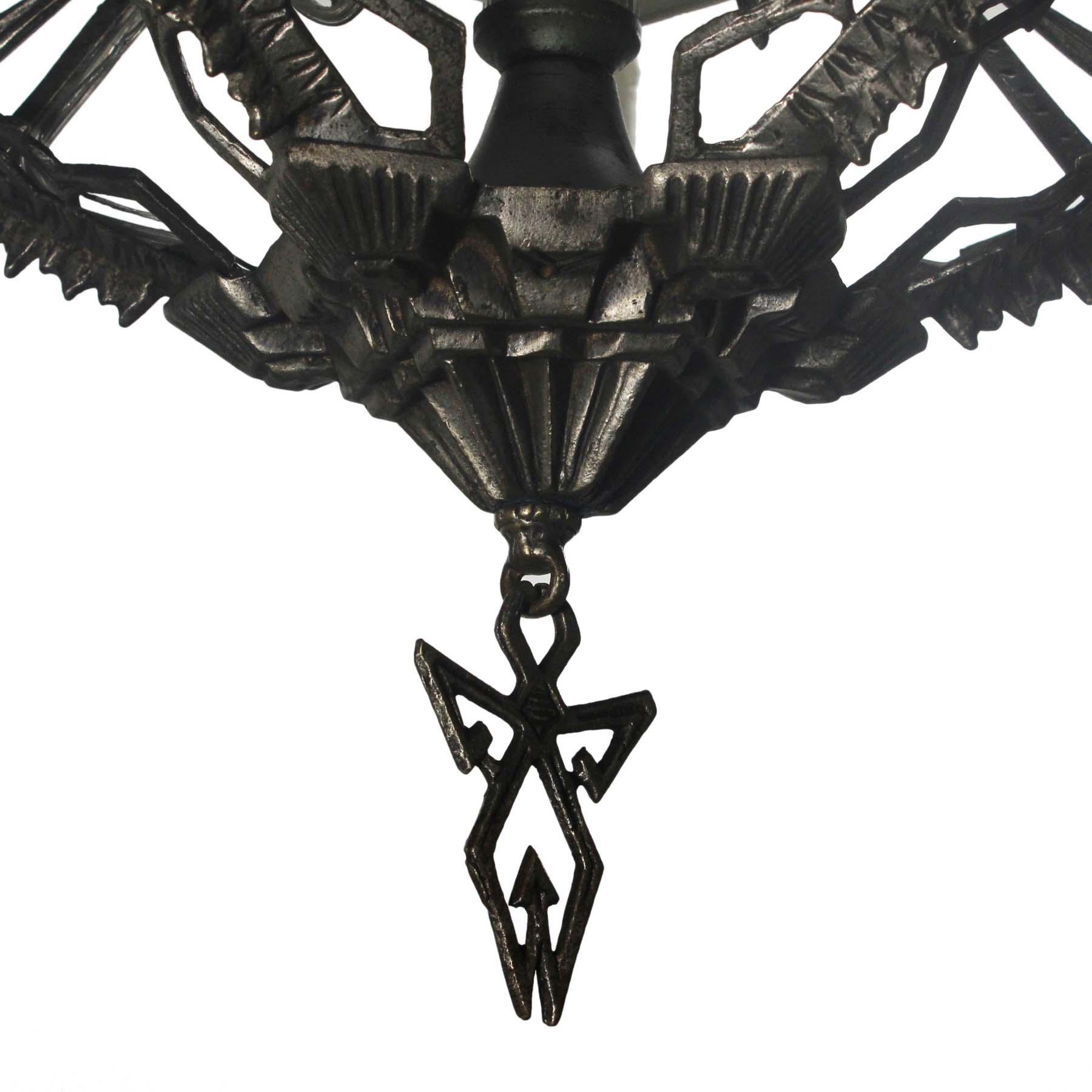 SOLD Antique Art Deco Six-Light Chandelier, c. 1930’s-67189