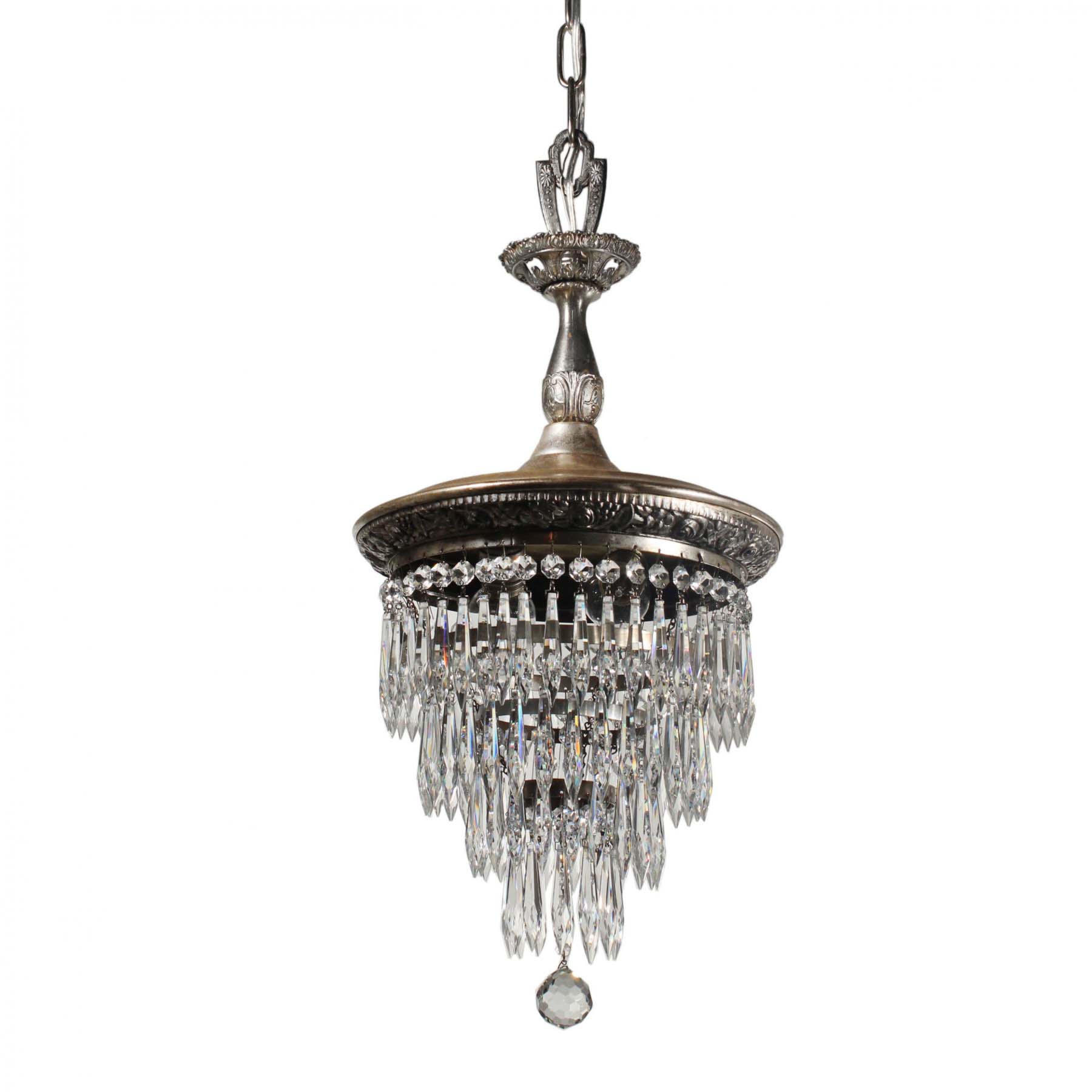 SOLD Antique Neoclassical Four-Tier Wedding Cake Chandelier-0