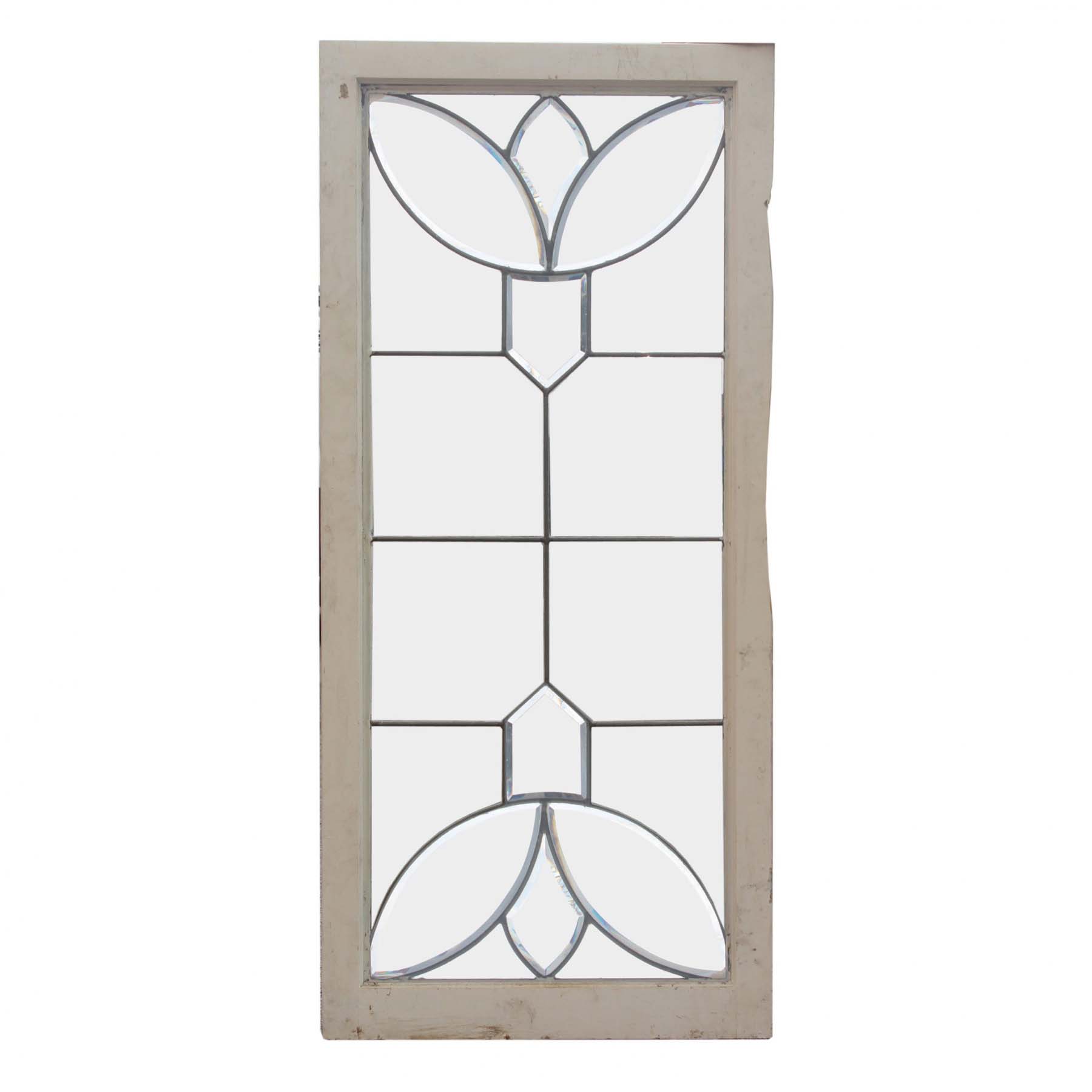 SOLD Antique American Leaded and Beveled Glass Windows-0