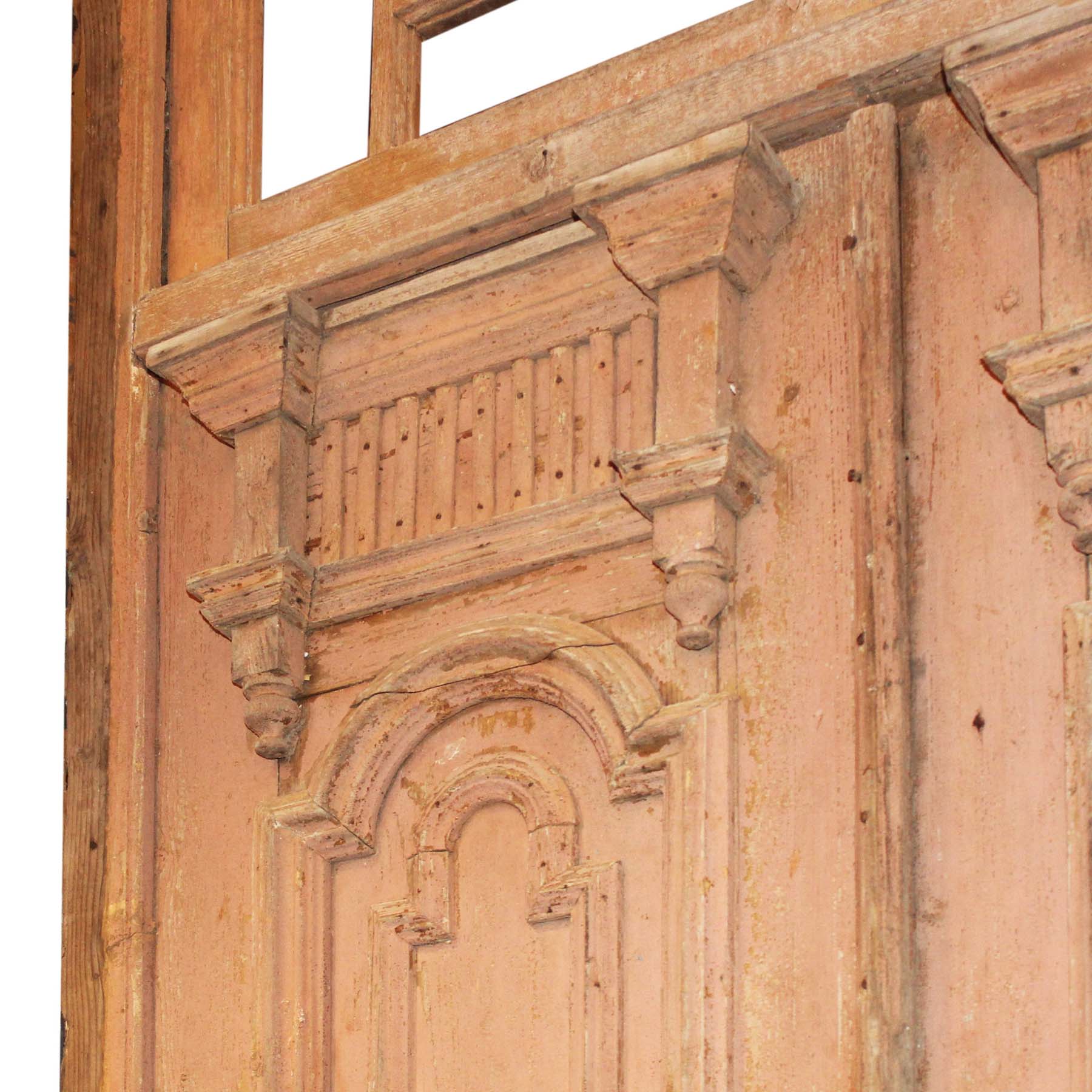 SOLD Pair of Antique 42” Doors with Transom-67458