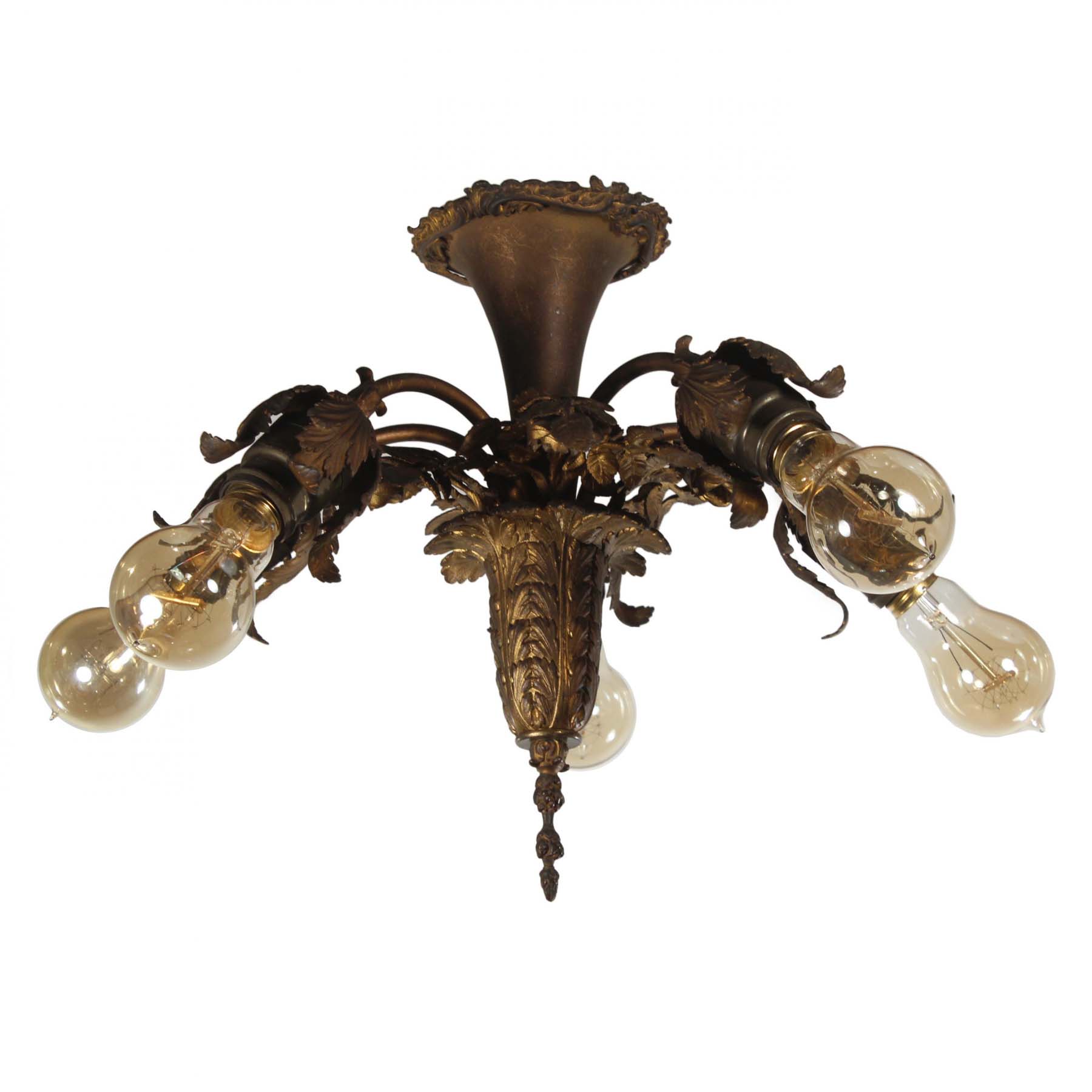 SOLD Antique Semi-Flush Chandelier, Early 1900’s-67572