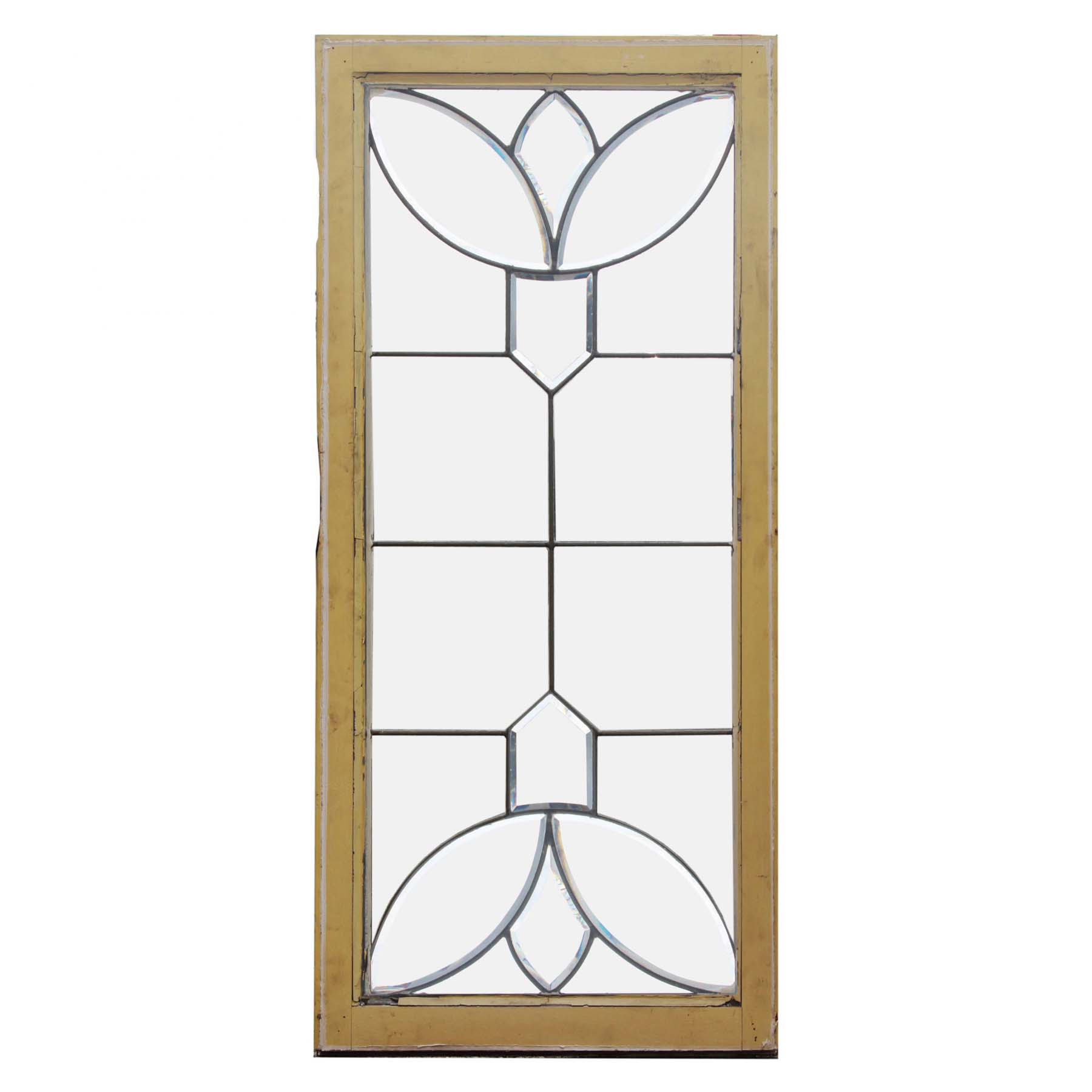 SOLD Antique American Leaded and Beveled Glass Windows-67589
