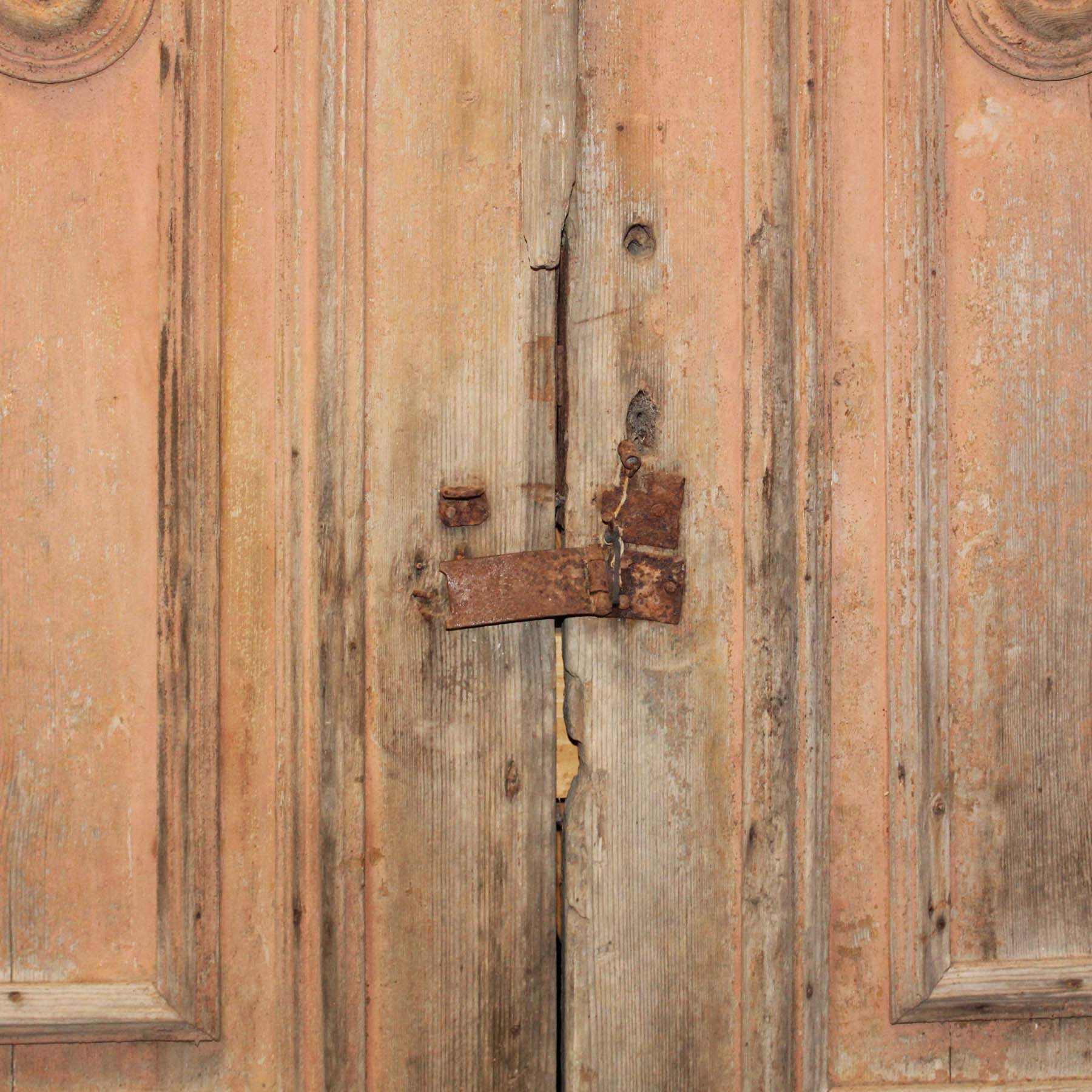 SOLD Pair of Antique 42” Doors with Transom-67457