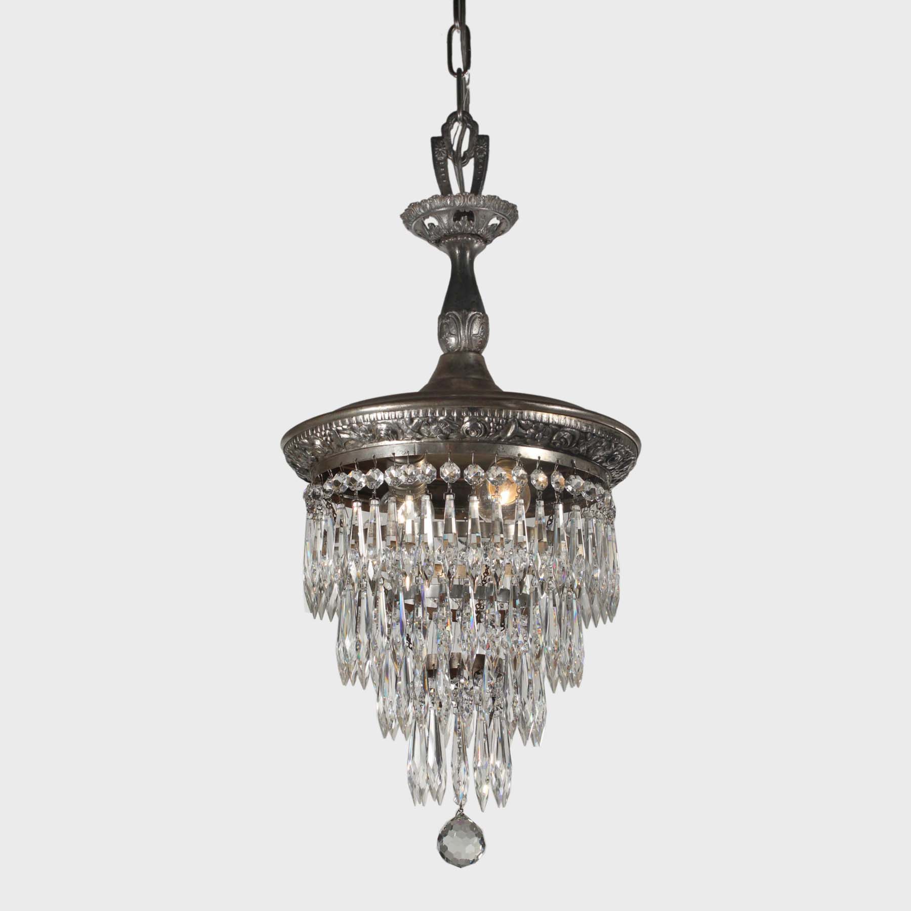 SOLD Antique Neoclassical Four-Tier Wedding Cake Chandelier-67506