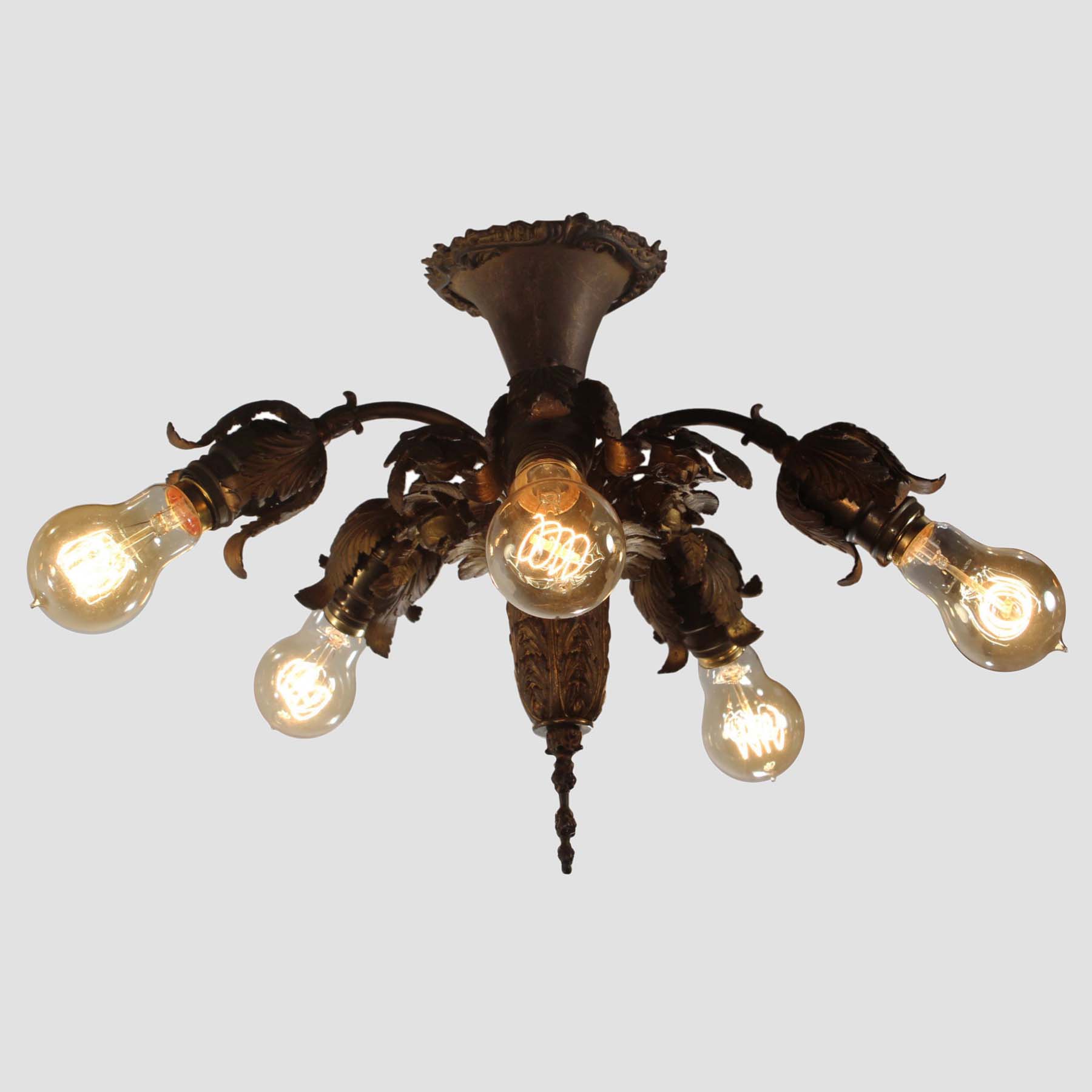 SOLD Antique Semi-Flush Chandelier, Early 1900’s-67571