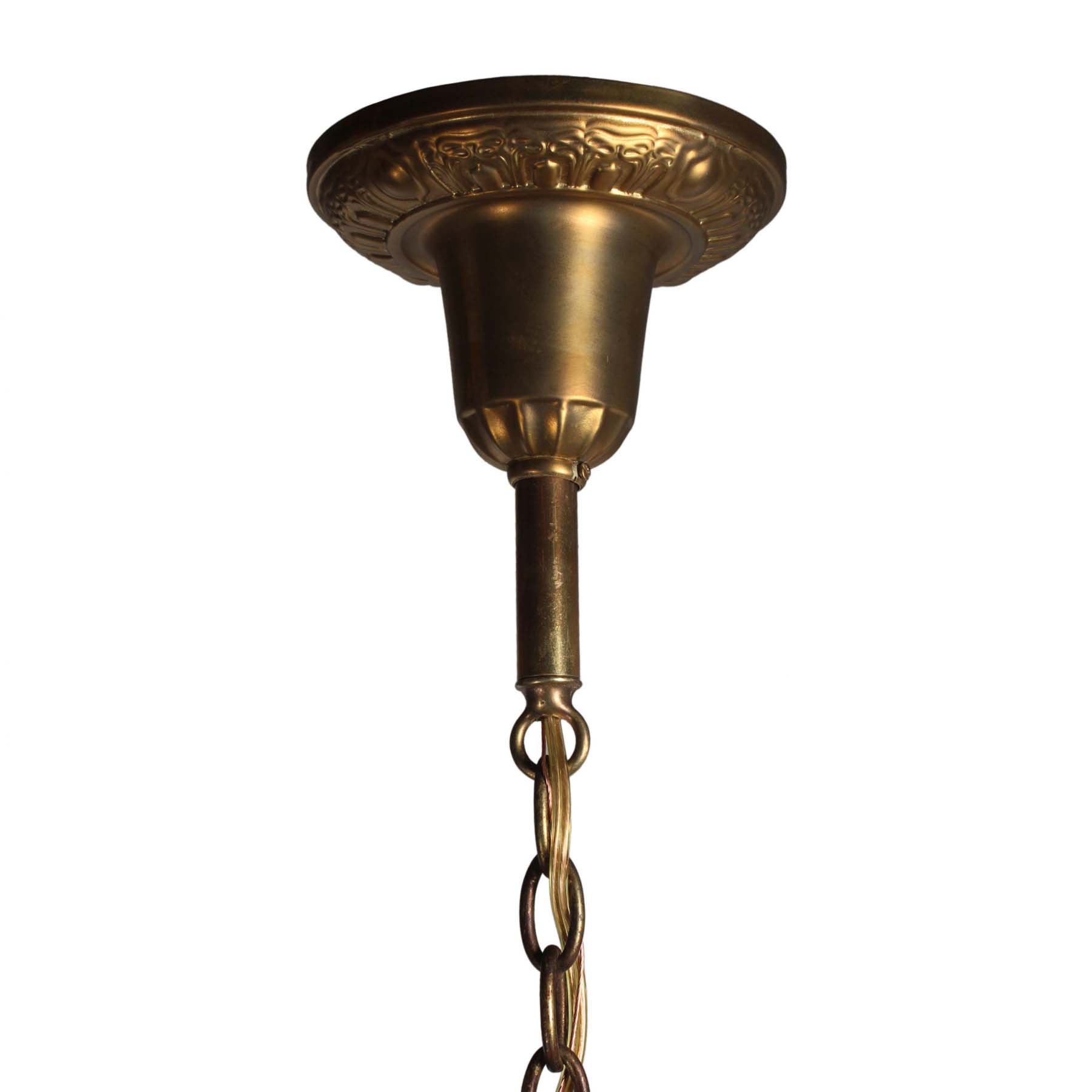 SOLD Antique Chandelier with Teardrop Prisms, Early 1900s-67409