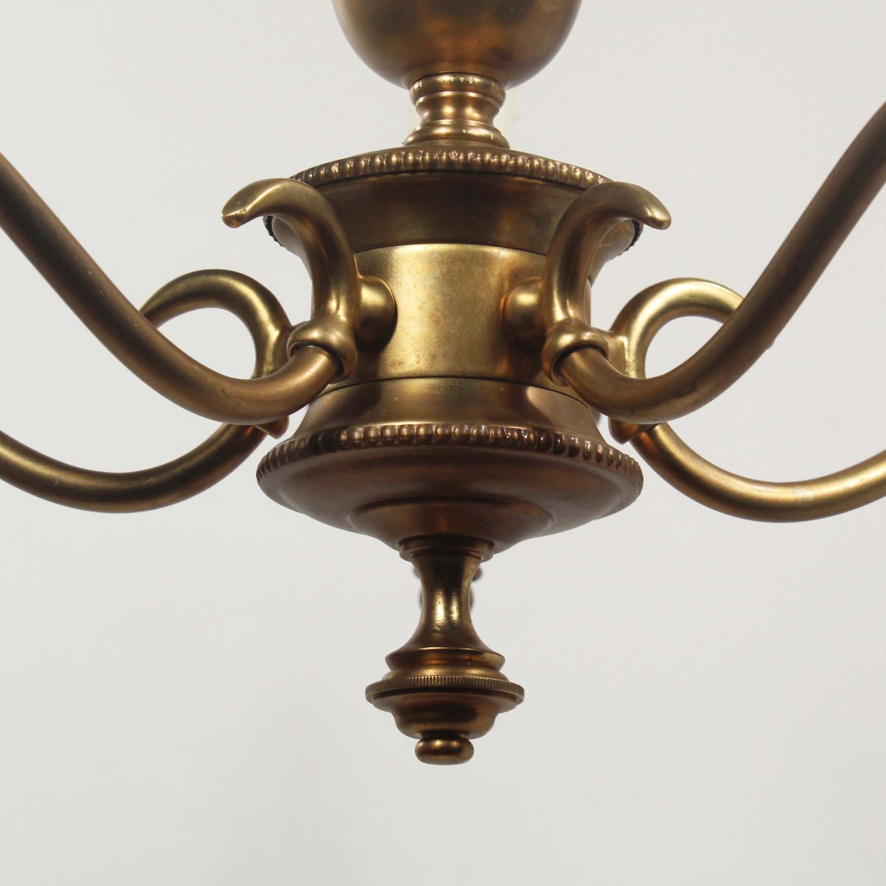 SOLD Antique Colonial Revival Brass Chandelier, c.1930-67472